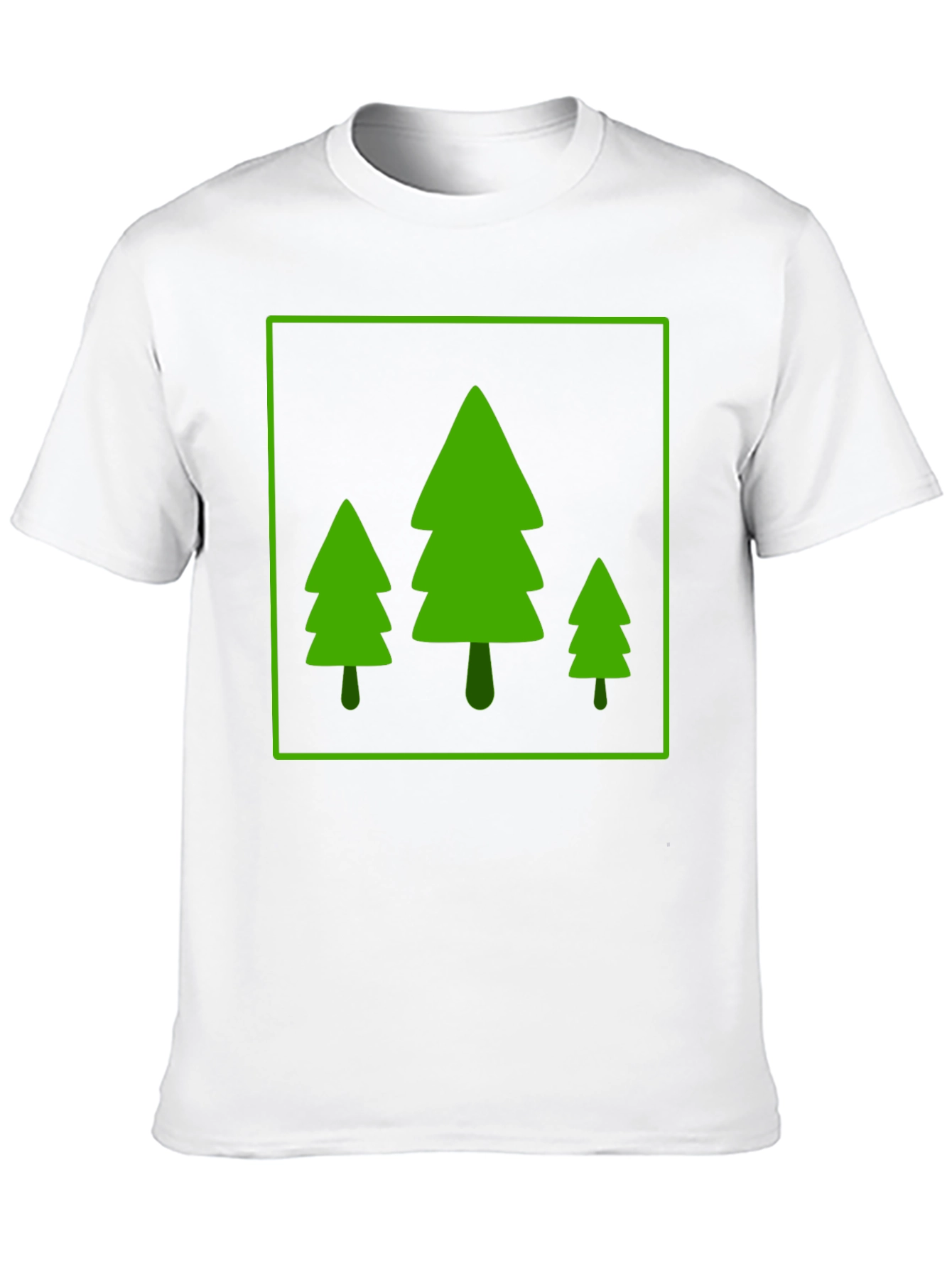 Trendy Forest Trees Graphic Tee - Black