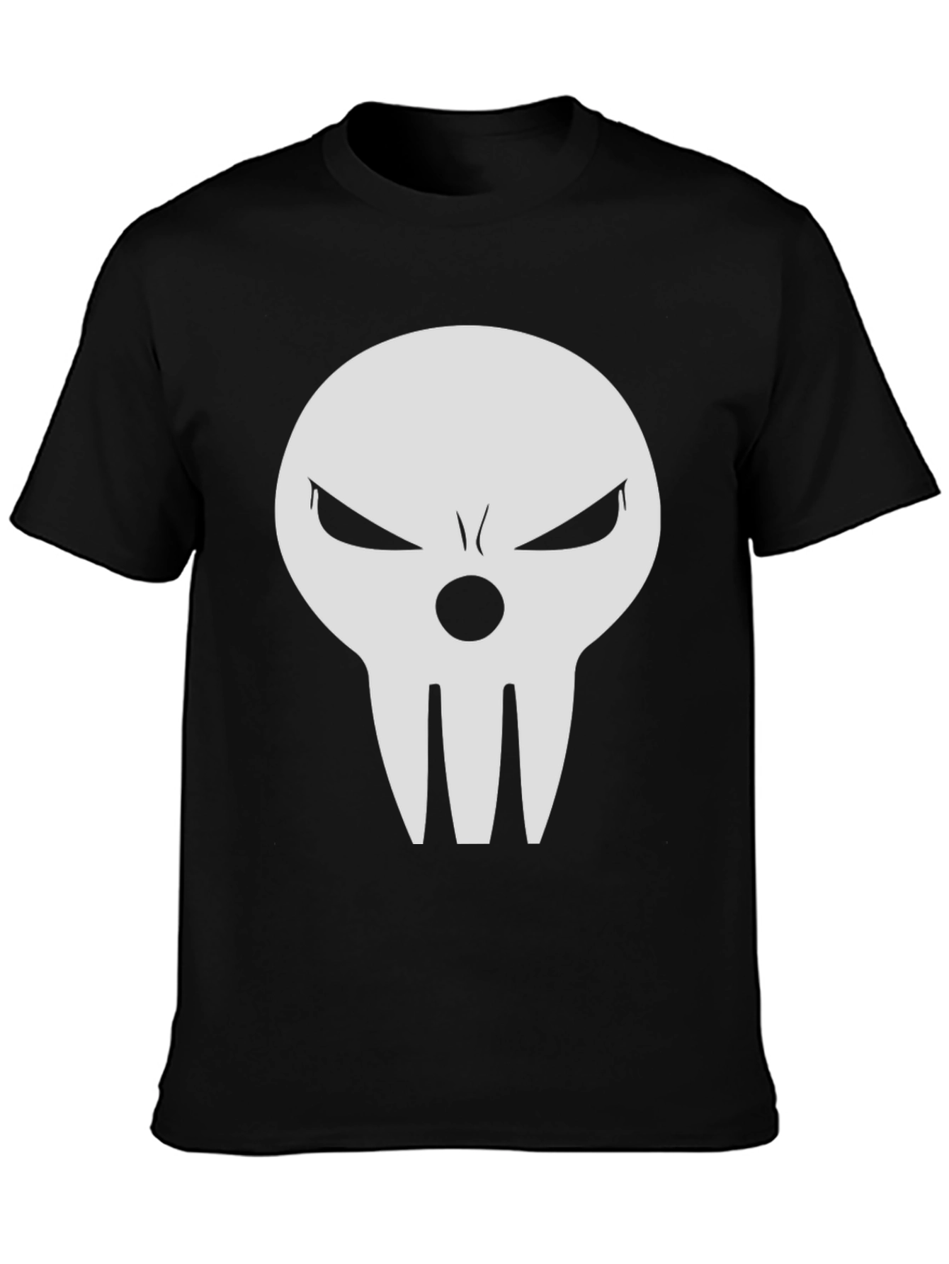Skull Graphic Tee - Black Casual T-Shirt
