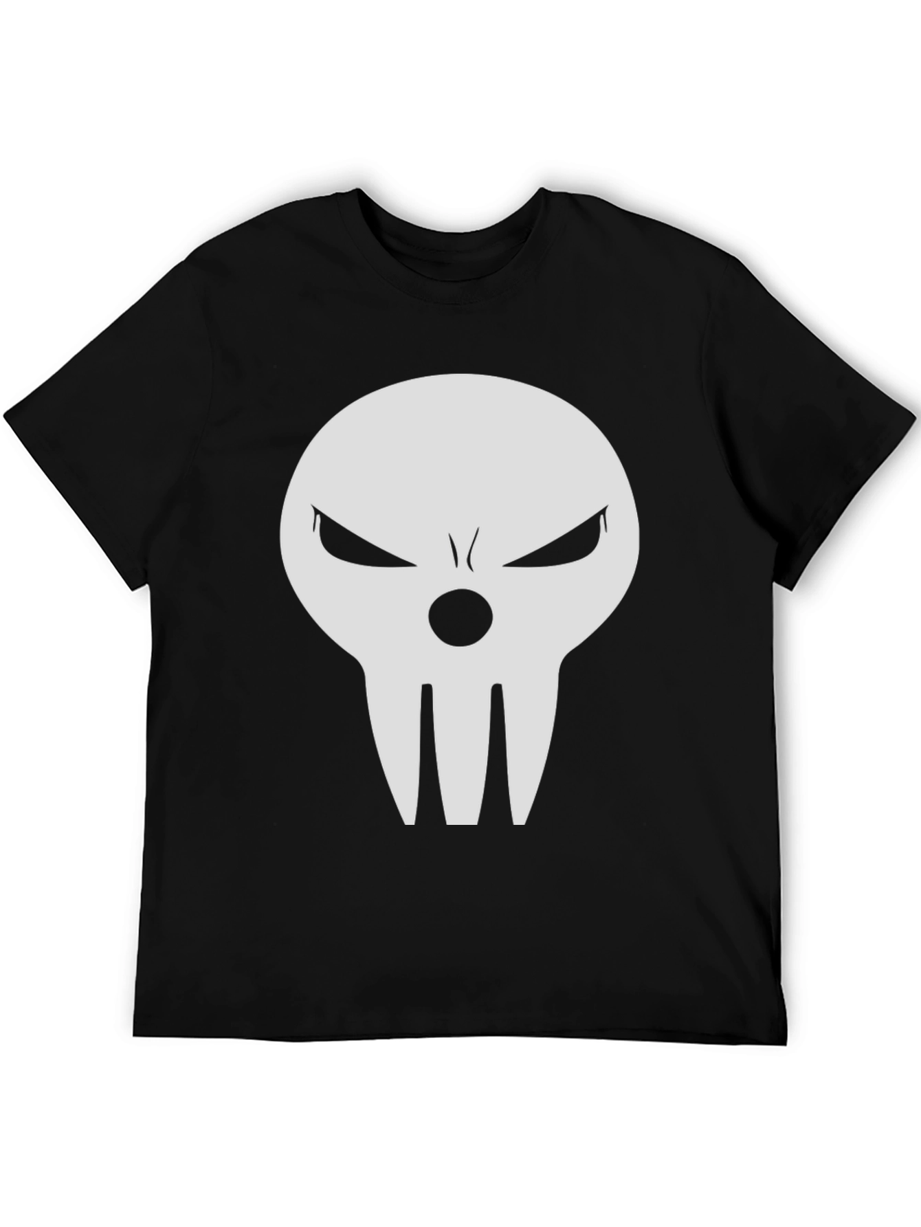 Skull Graphic Tee - Black Casual T-Shirt
