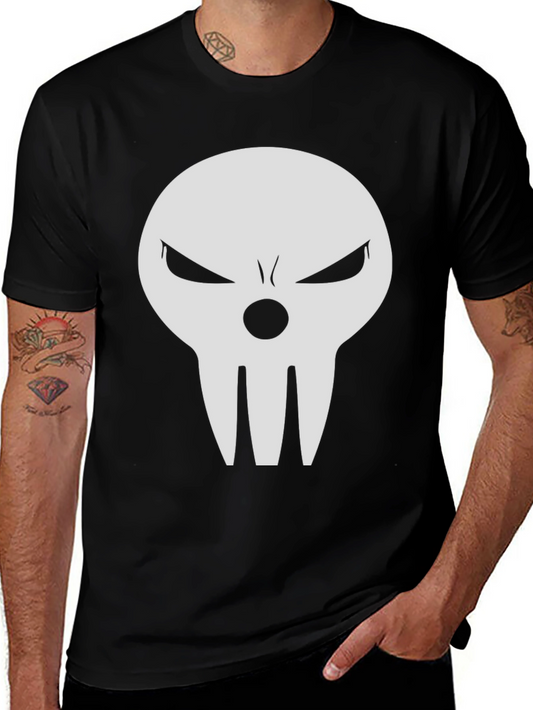 Skull Graphic Tee - Black Casual T-Shirt