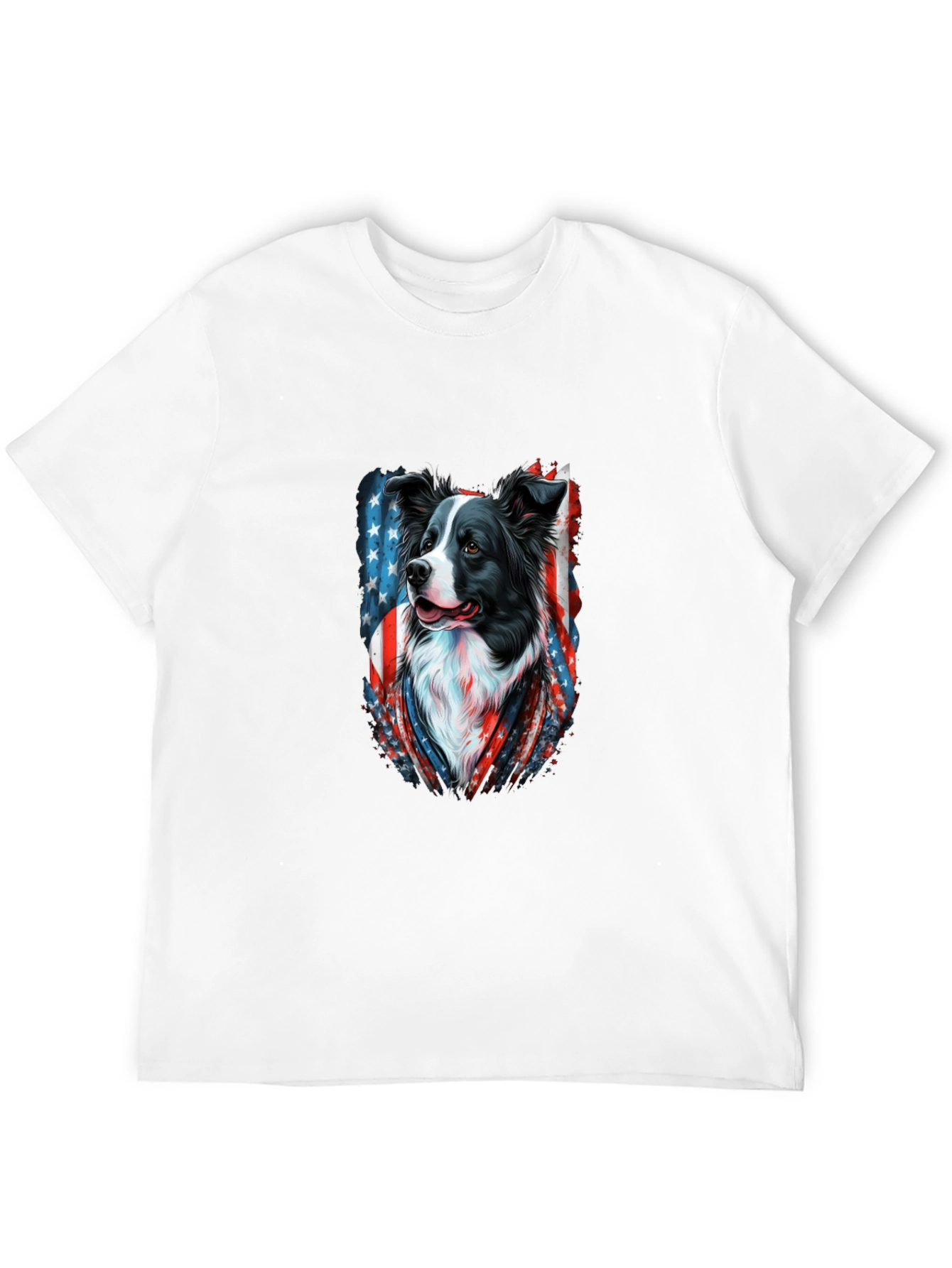 Patriotic Border Collie Graphic Tee
