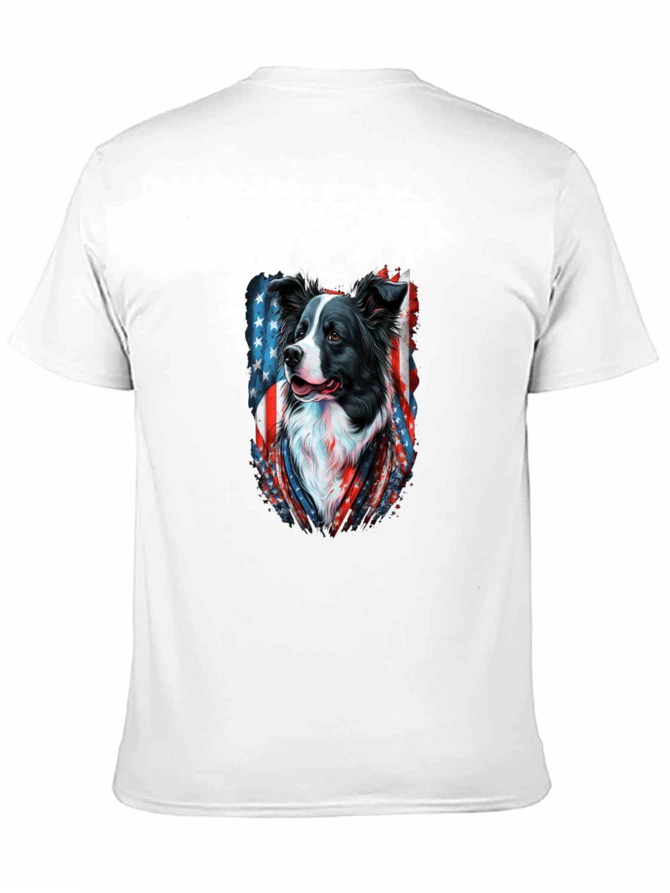 Patriotic Border Collie Graphic Tee