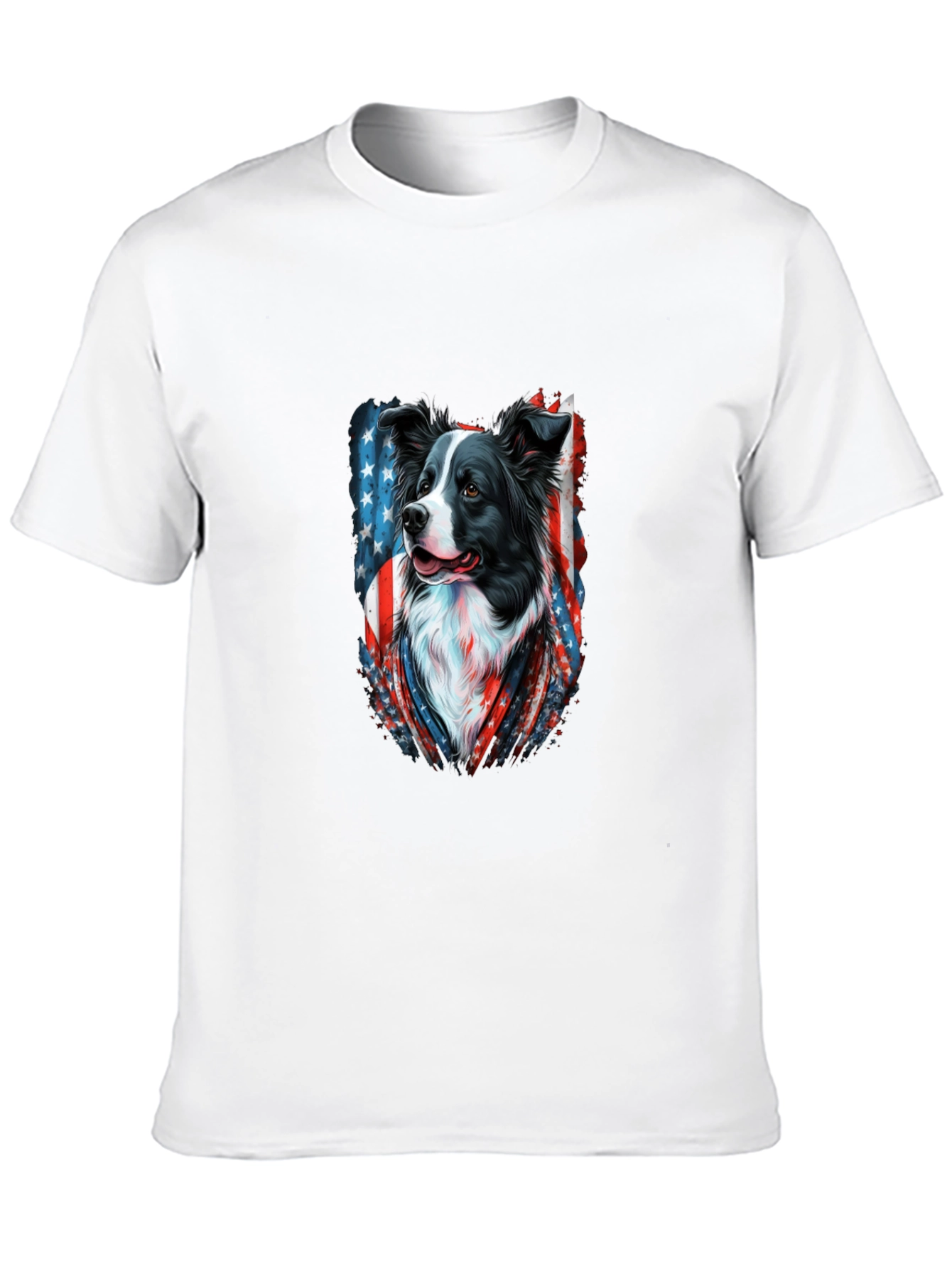 Patriotic Border Collie Graphic Tee