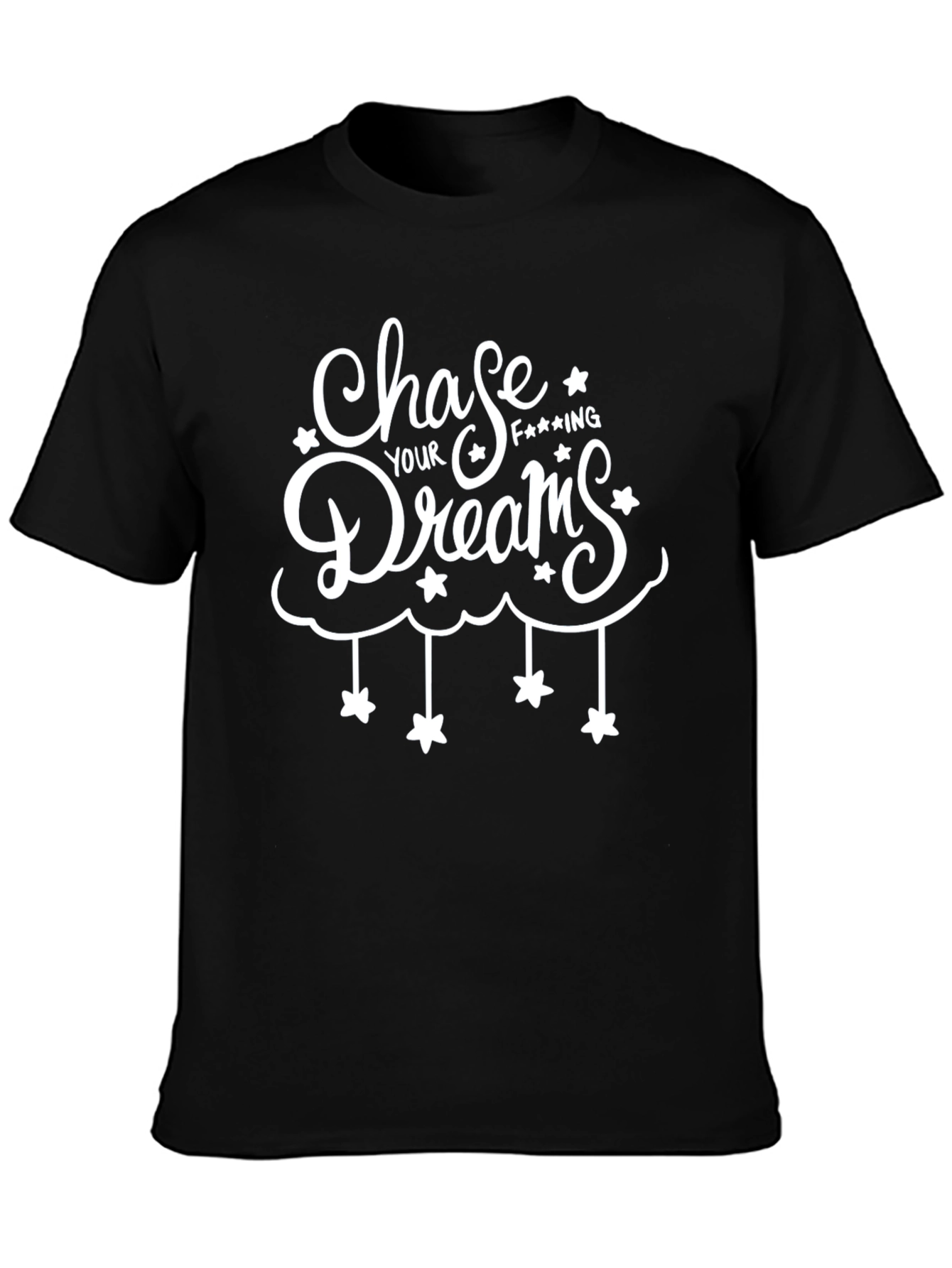 Chase Your Dreams Black Graphic Tee