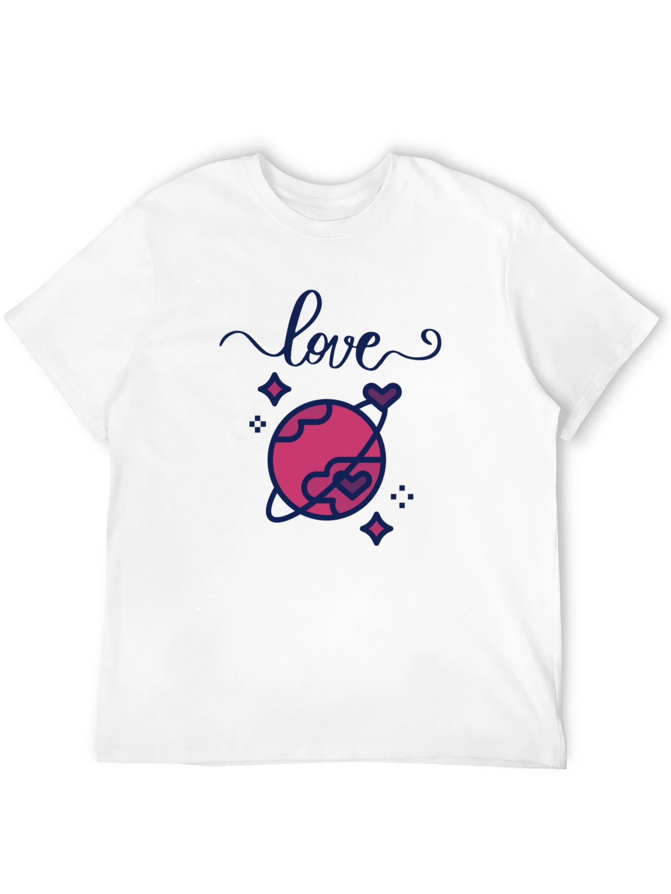 Love Planet Graphic T-Shirt - Trendy Casual Tee