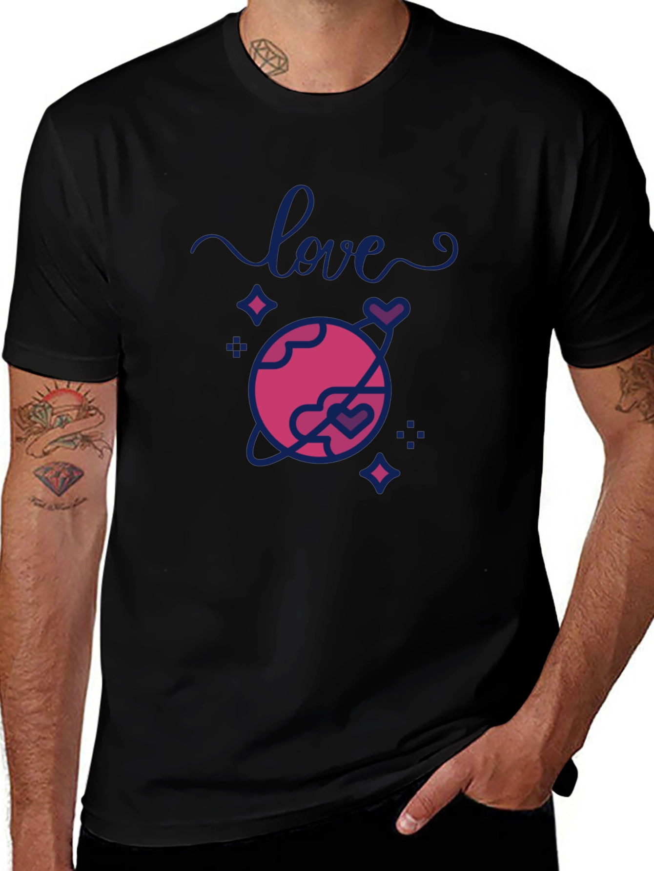 Love Planet Graphic T-Shirt - Trendy Casual Tee