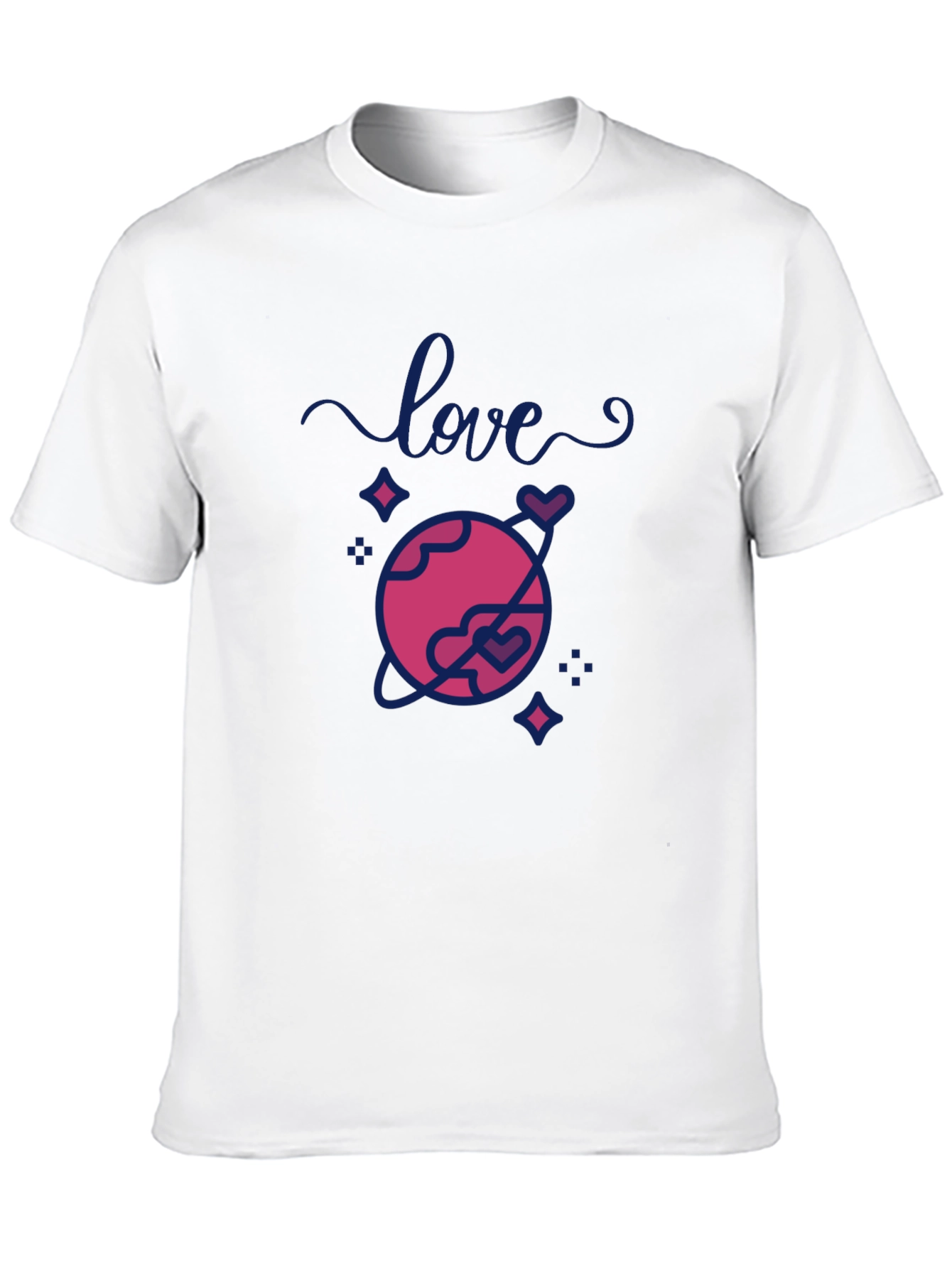 Love Planet Graphic T-Shirt - Trendy Casual Tee