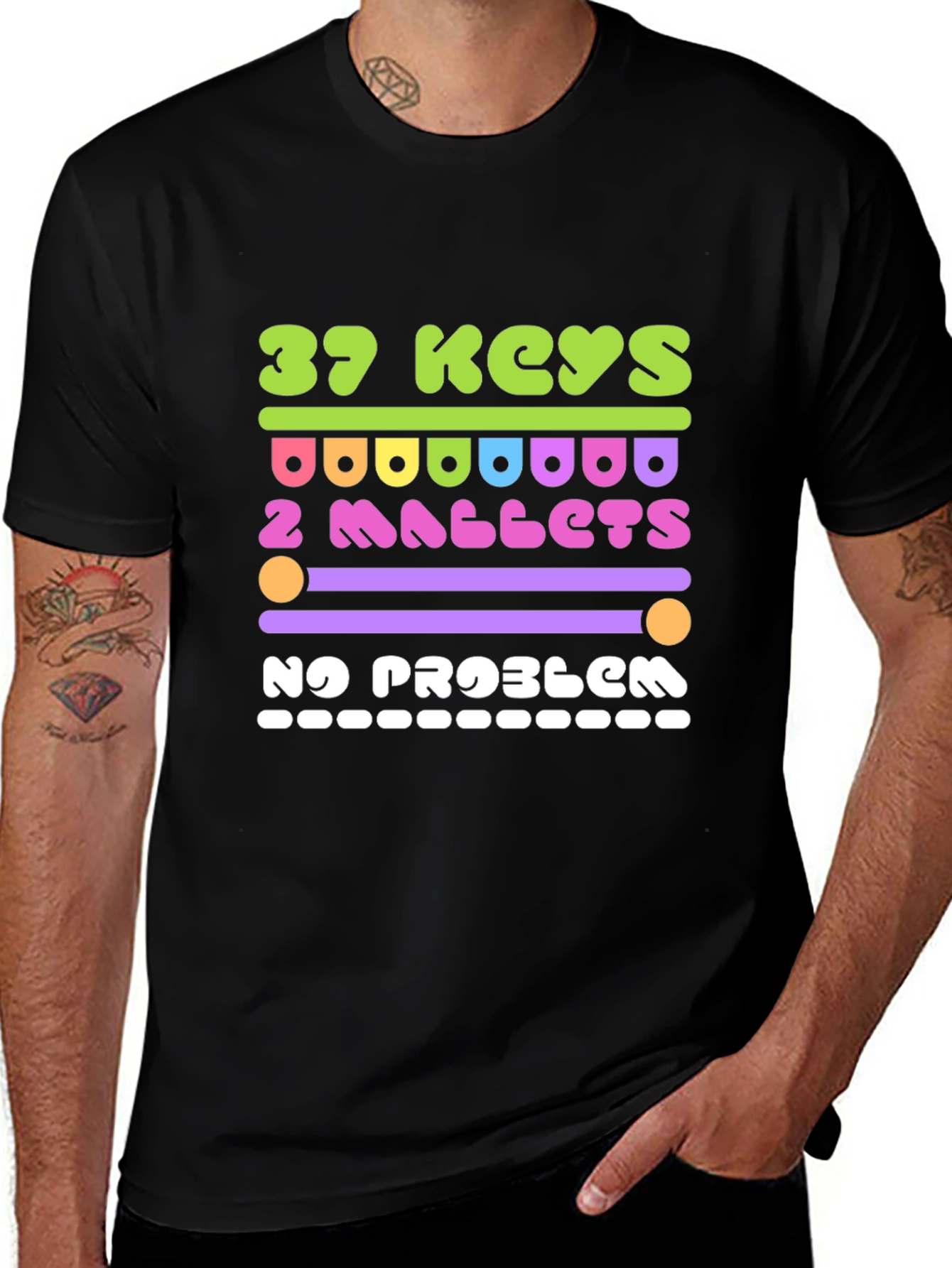 37 Keys 2 Mallets No Problem T-Shirt
