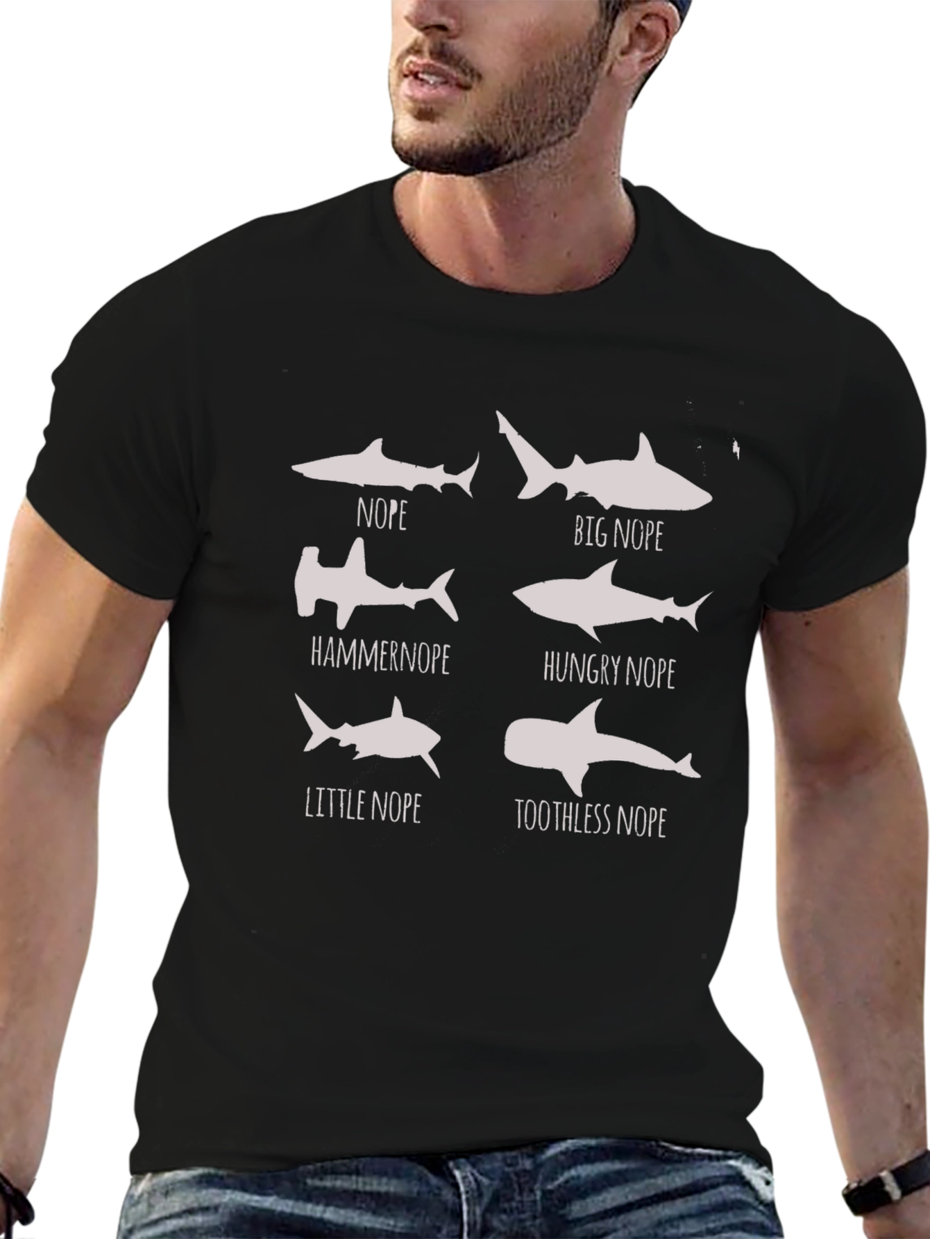 Funny Shark T-Shirt: Nope Sharks