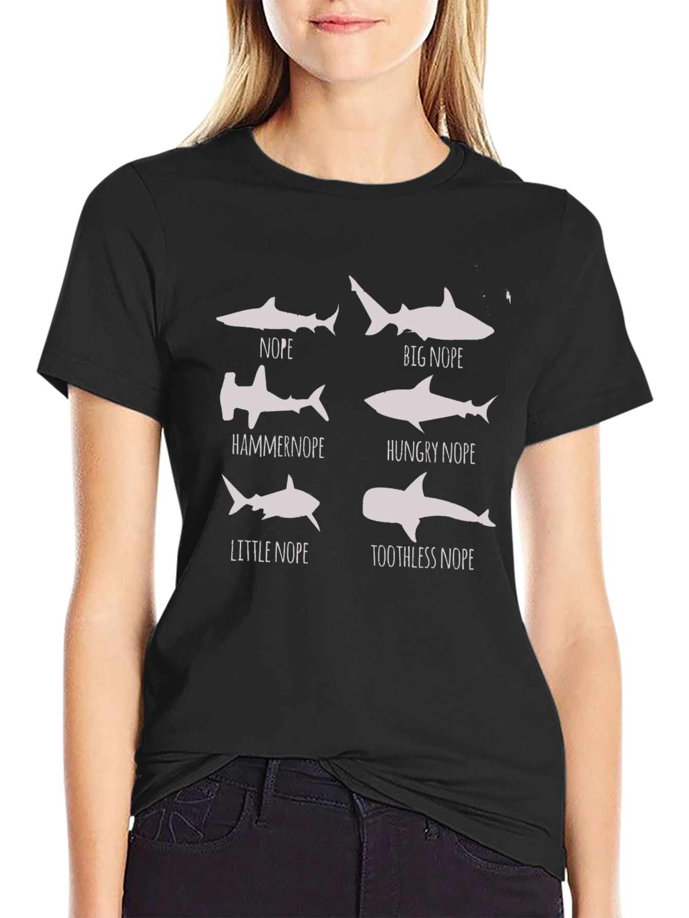 Funny Shark T-Shirt: Nope Sharks