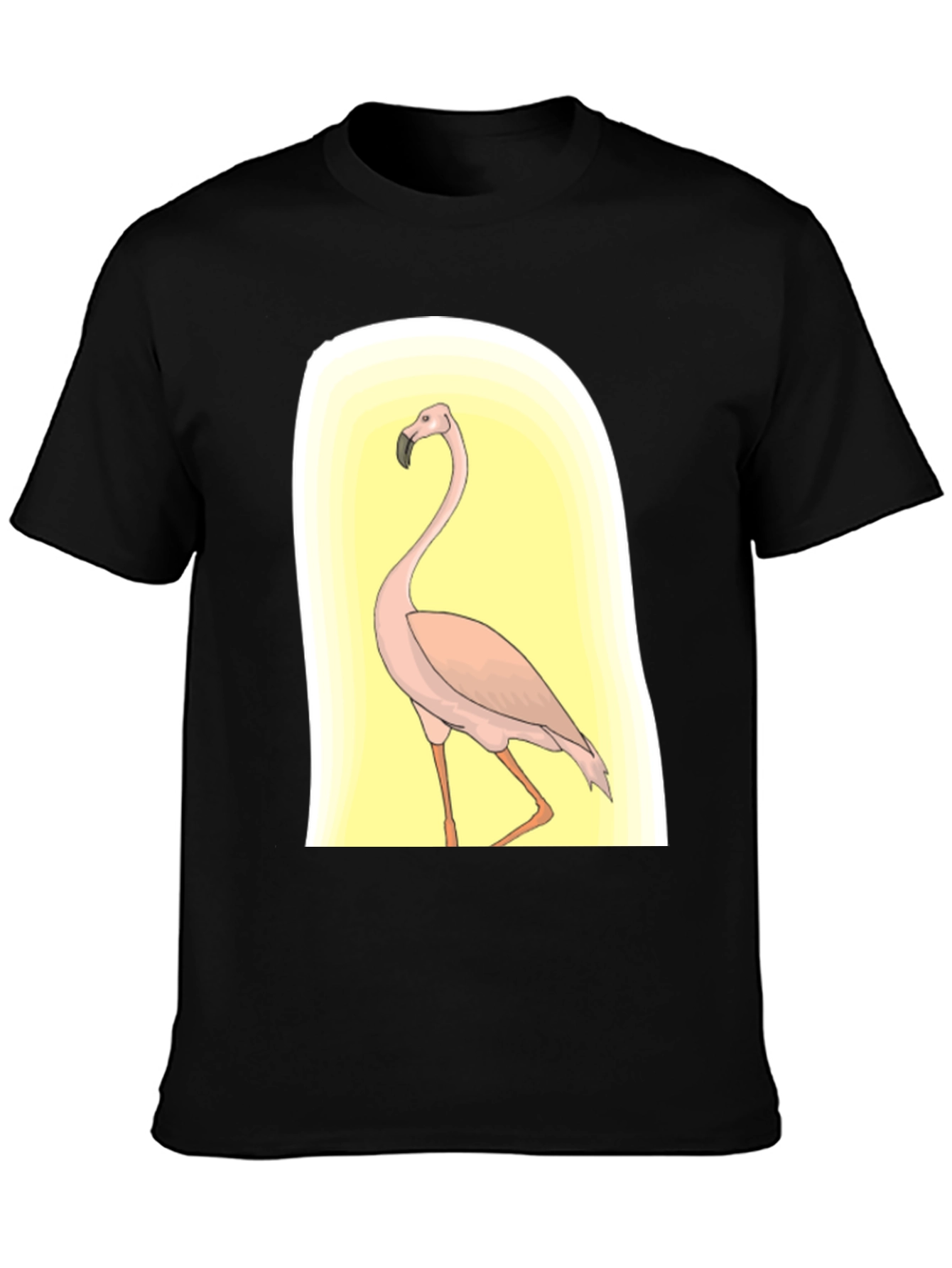 Flamingo Graphic Tee - Black Casual Comfort
