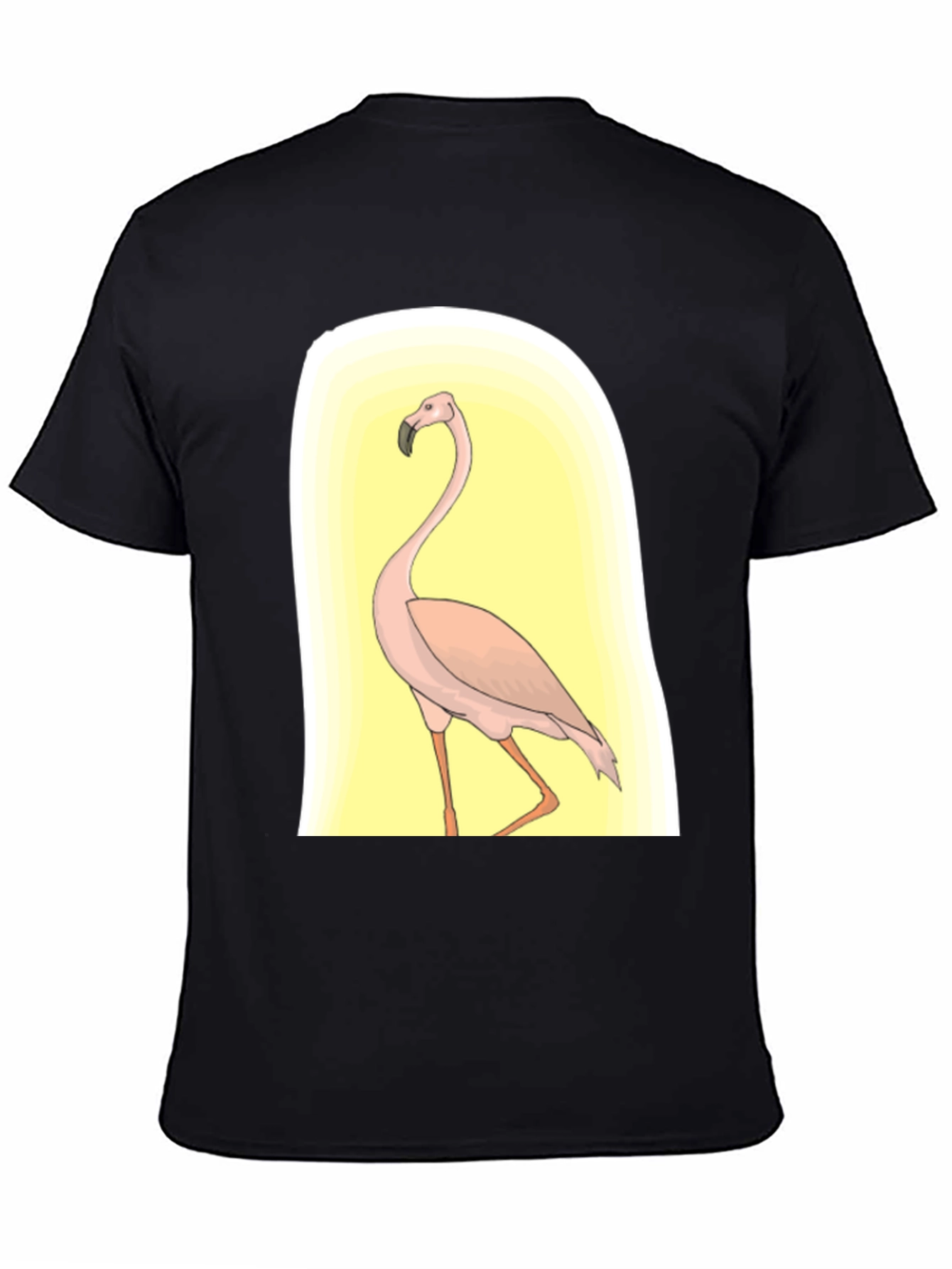 Flamingo Graphic Tee - Black Casual Comfort