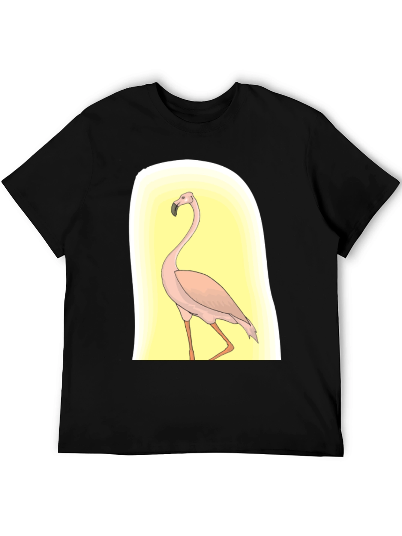 Flamingo Graphic Tee - Black Casual Comfort