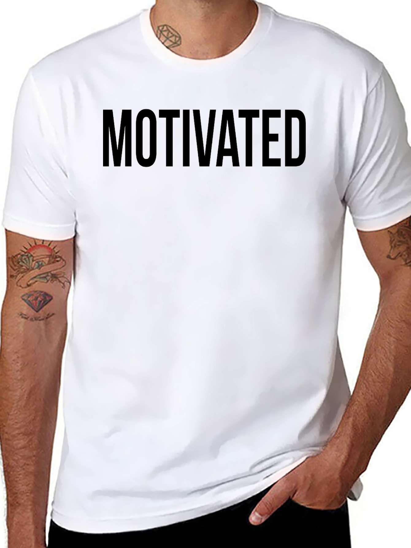 Motivated Black T-Shirt - Stylish & Comfortable