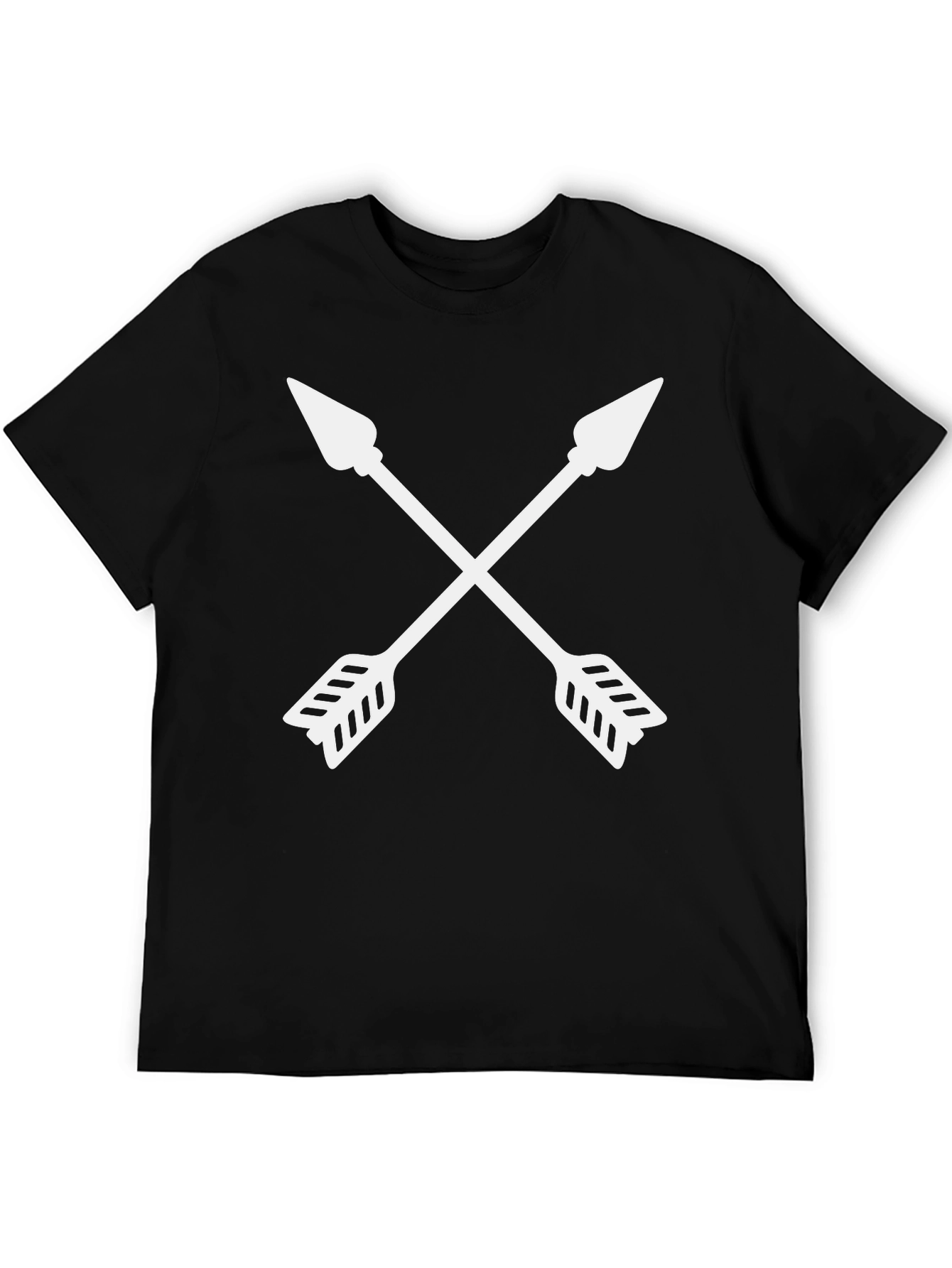Crossed Arrows Graphic Tee - Black Casual Shirt