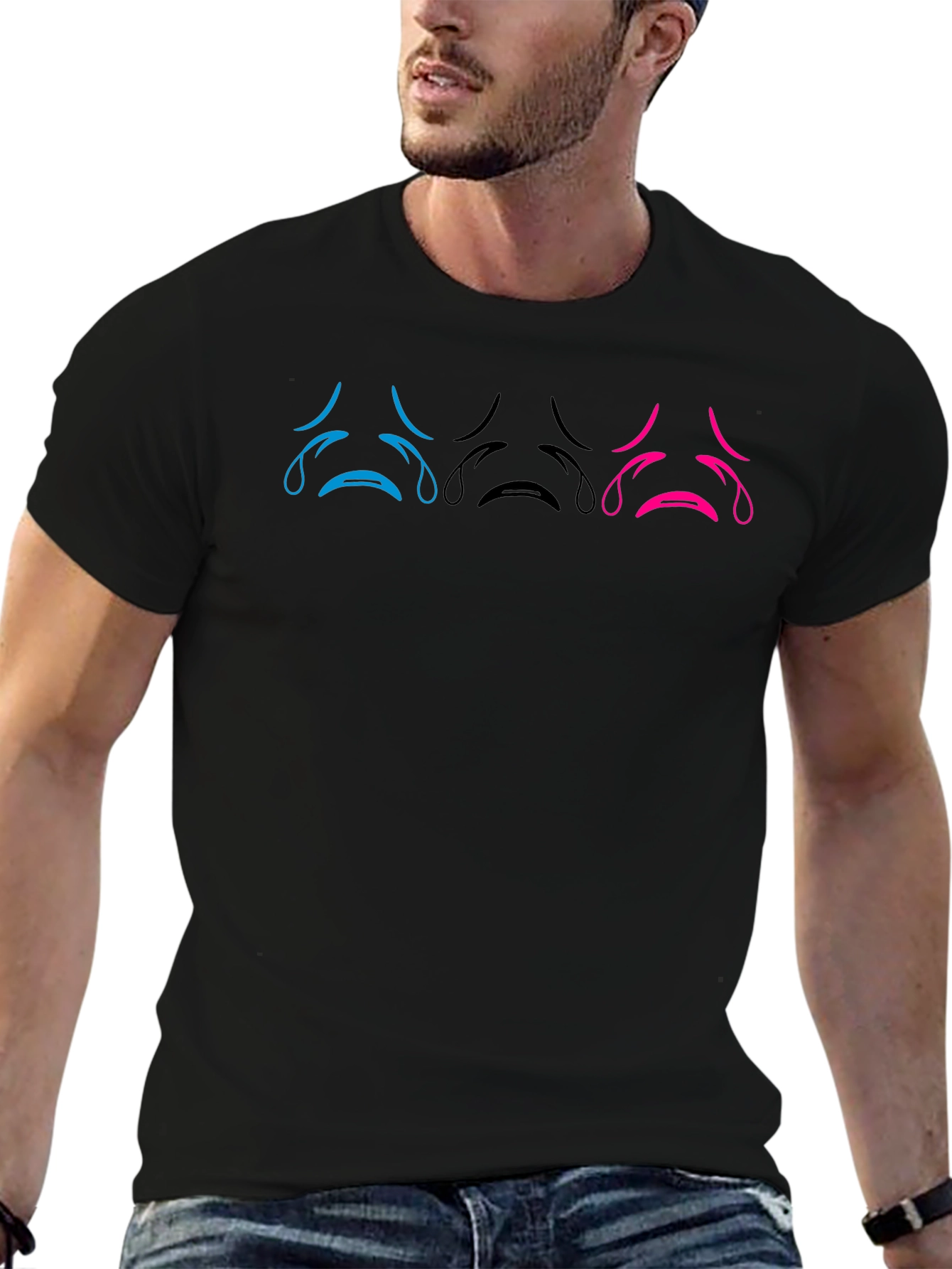 Sad Face T-Shirt: Unisex Soft Cotton Tee