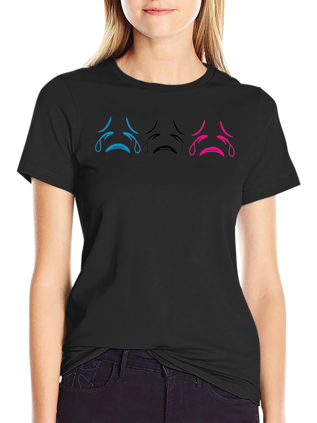 Sad Face T-Shirt: Unisex Soft Cotton Tee