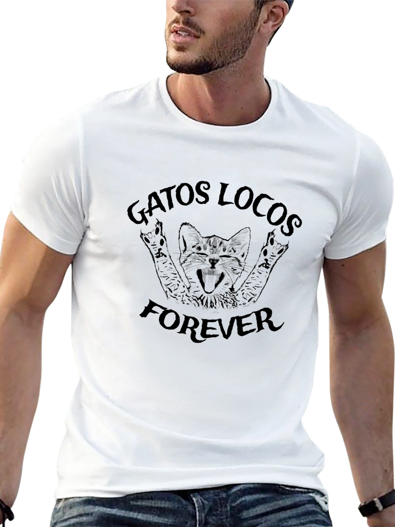 Gatos Locos Forever Black T-Shirt