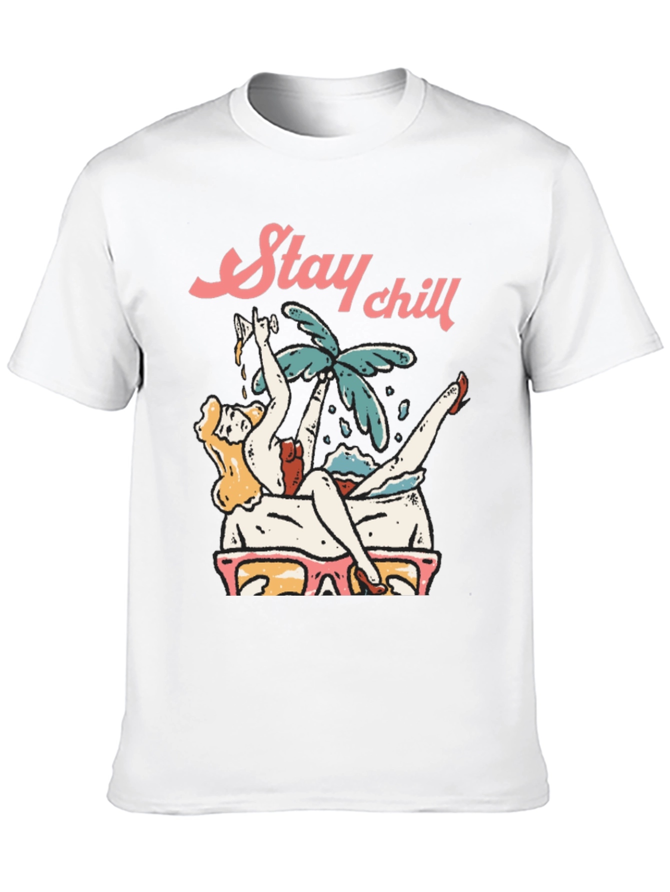 Stay Chill Graphic Tee - Relaxed Vacation Vibes