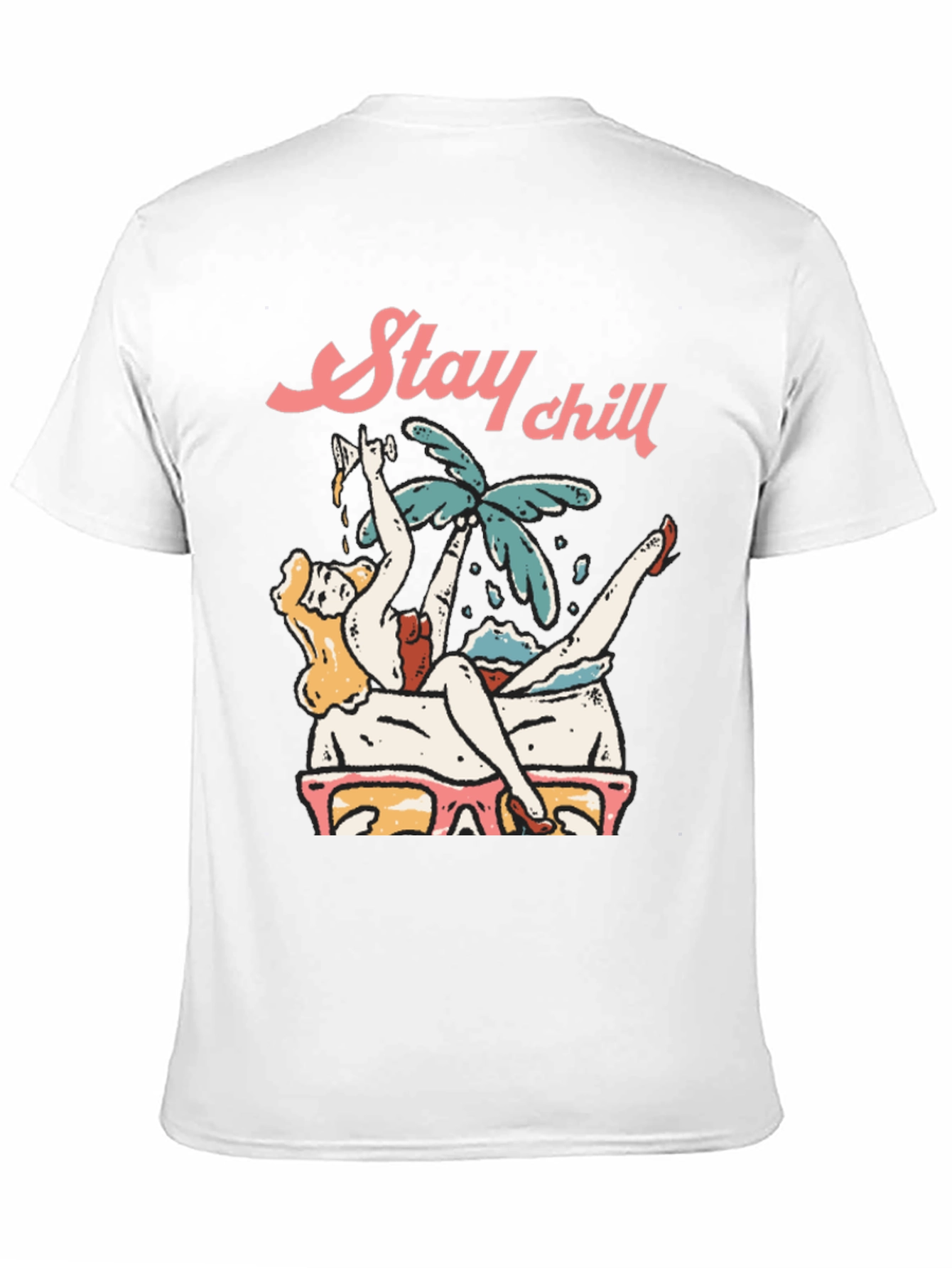 Stay Chill Graphic Tee - Relaxed Vacation Vibes