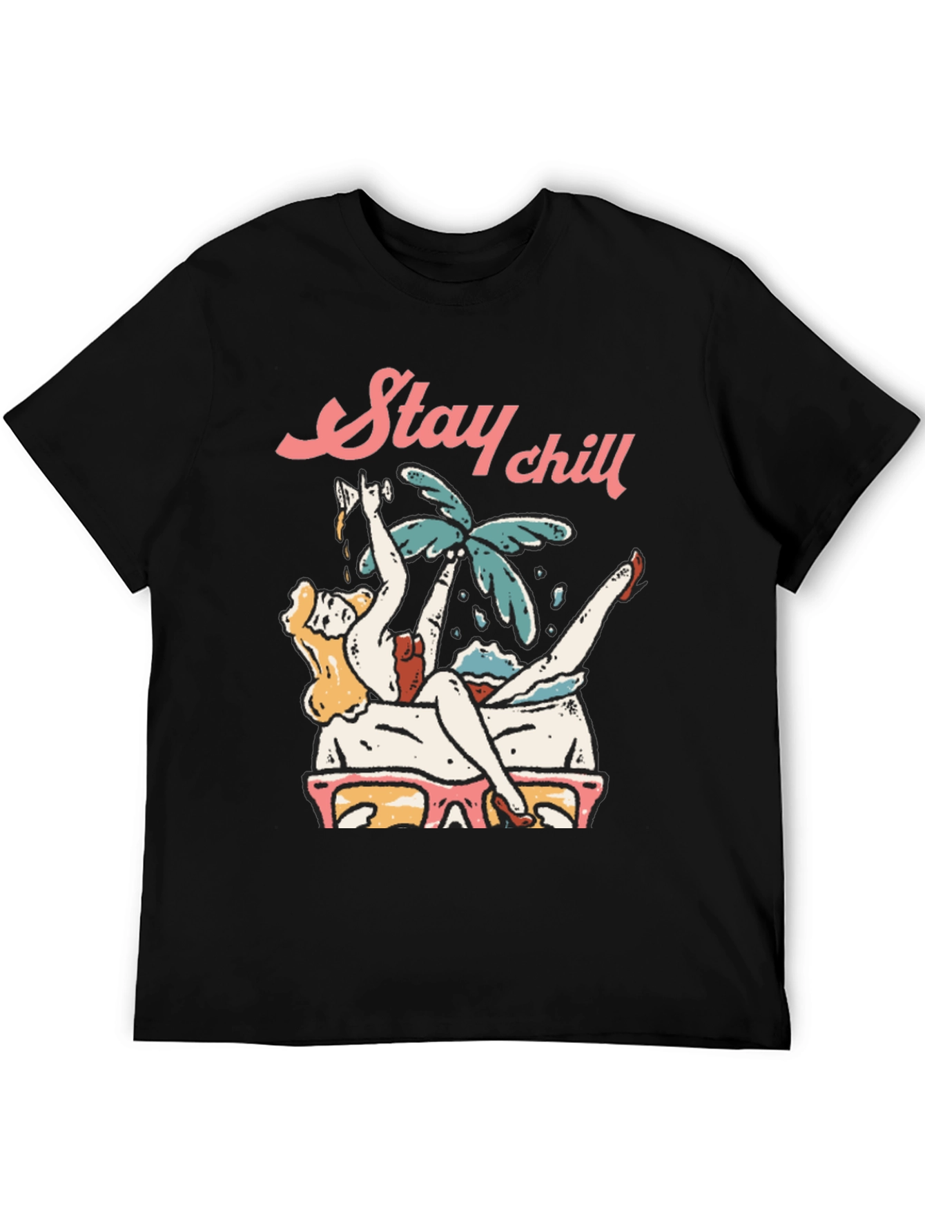 Stay Chill Graphic Tee - Relaxed Vacation Vibes