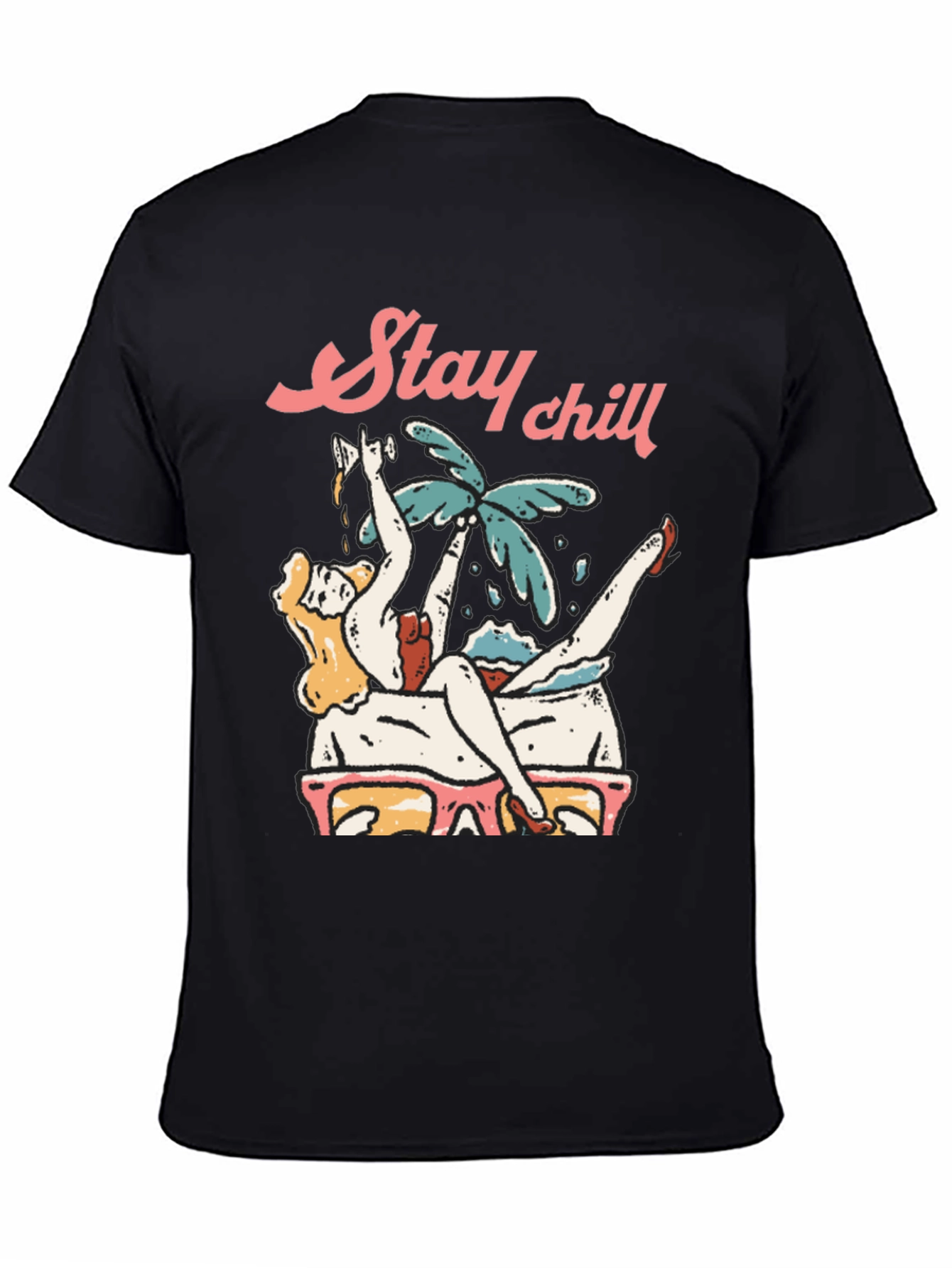 Stay Chill Graphic Tee - Relaxed Vacation Vibes
