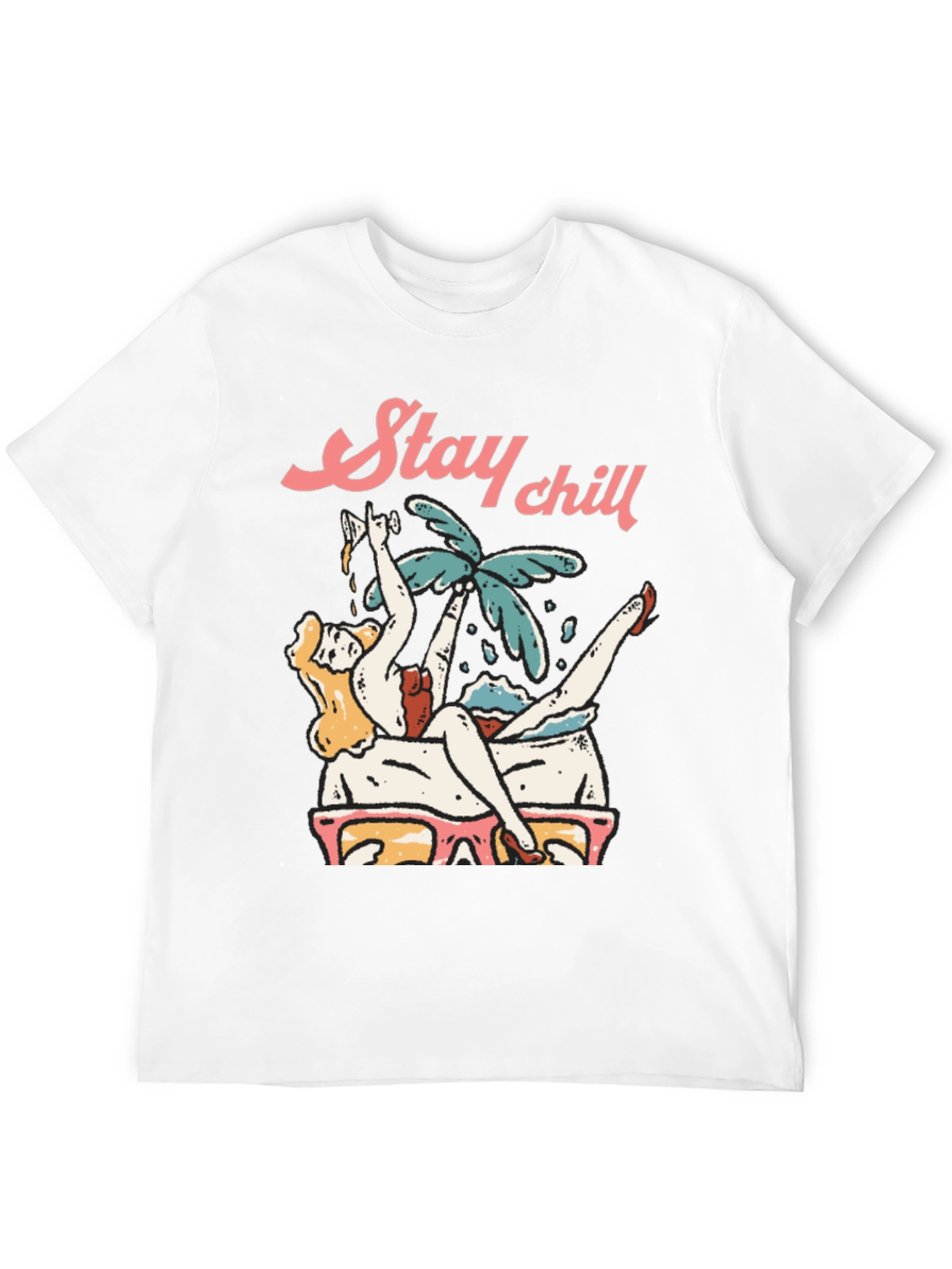 Stay Chill Graphic Tee - Relaxed Vacation Vibes