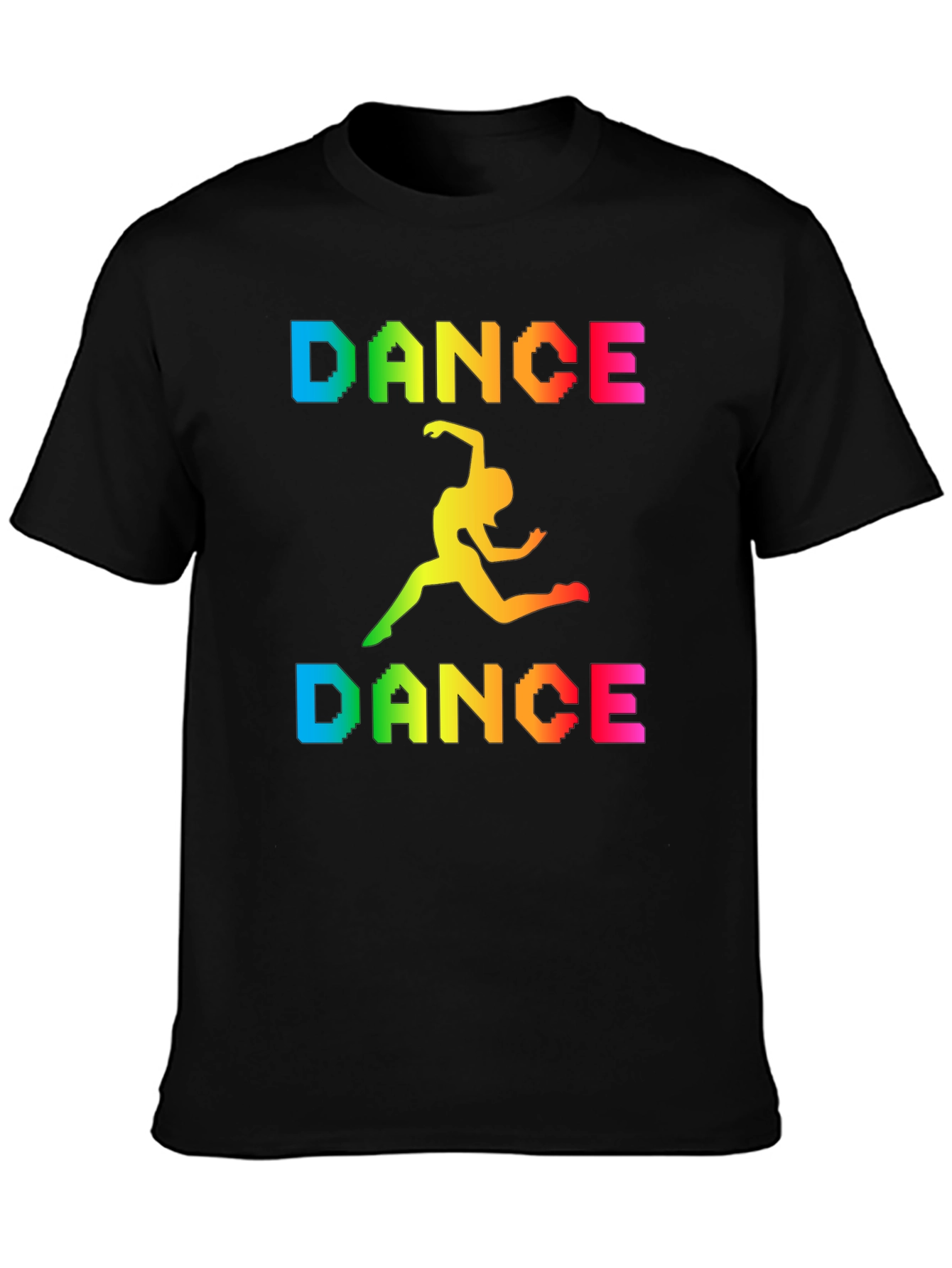 Rainbow Dance Graphic Black T-Shirt