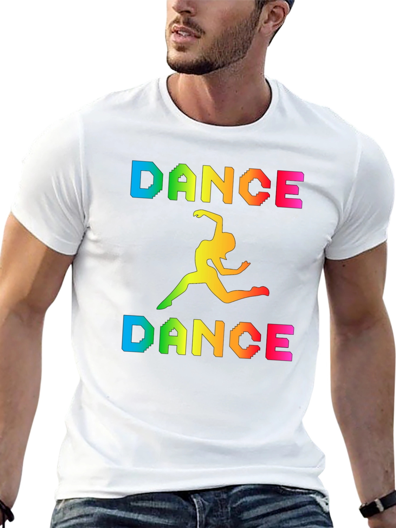 Rainbow Dance Graphic Black T-Shirt