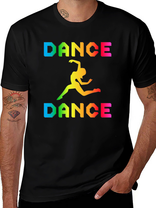 Rainbow Dance Graphic Black T-Shirt