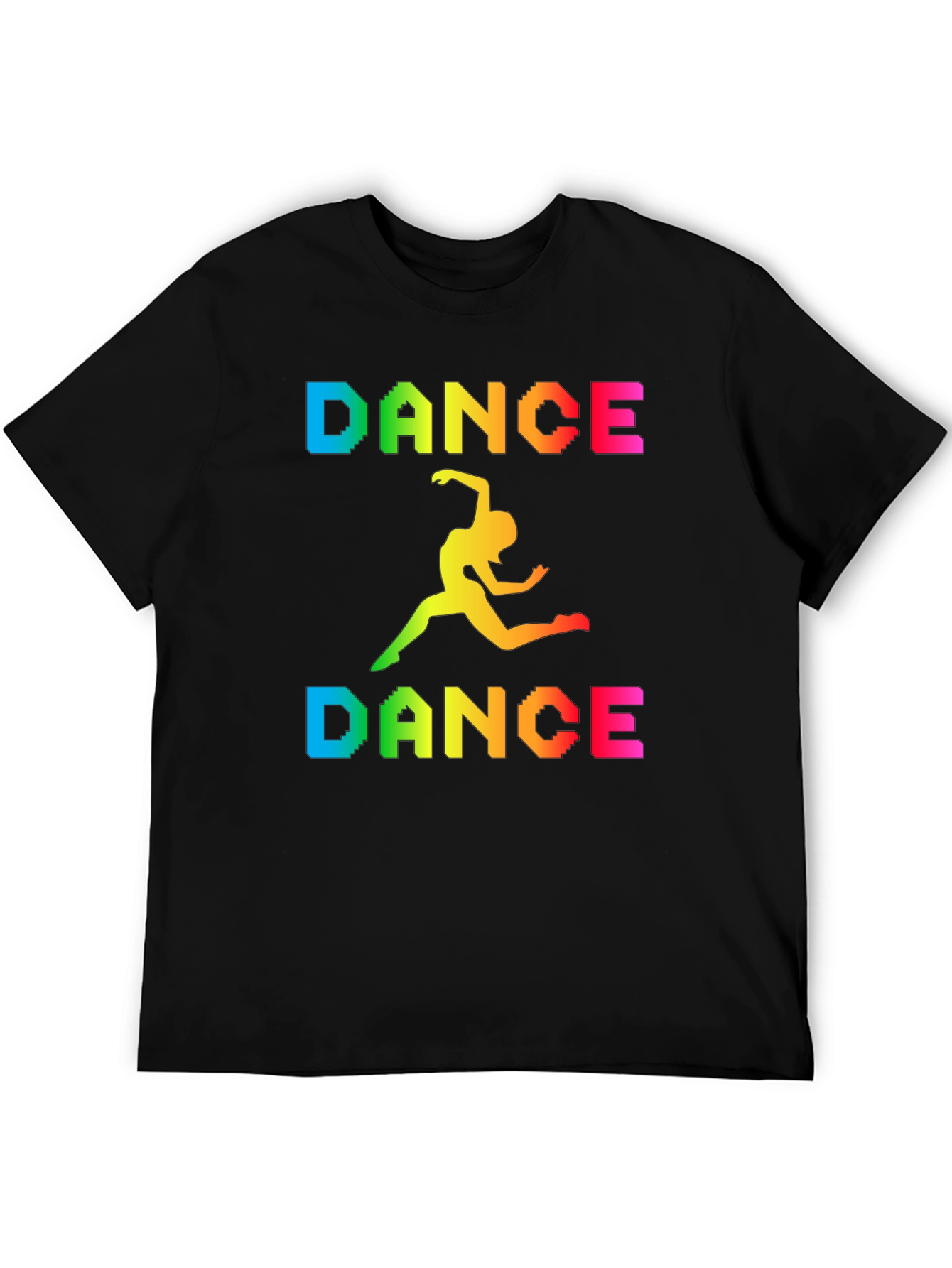 Rainbow Dance Graphic Black T-Shirt