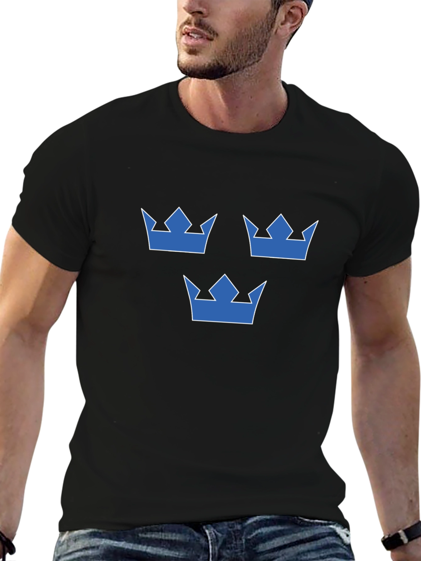 Sweden Three Crowns Black T-Shirt