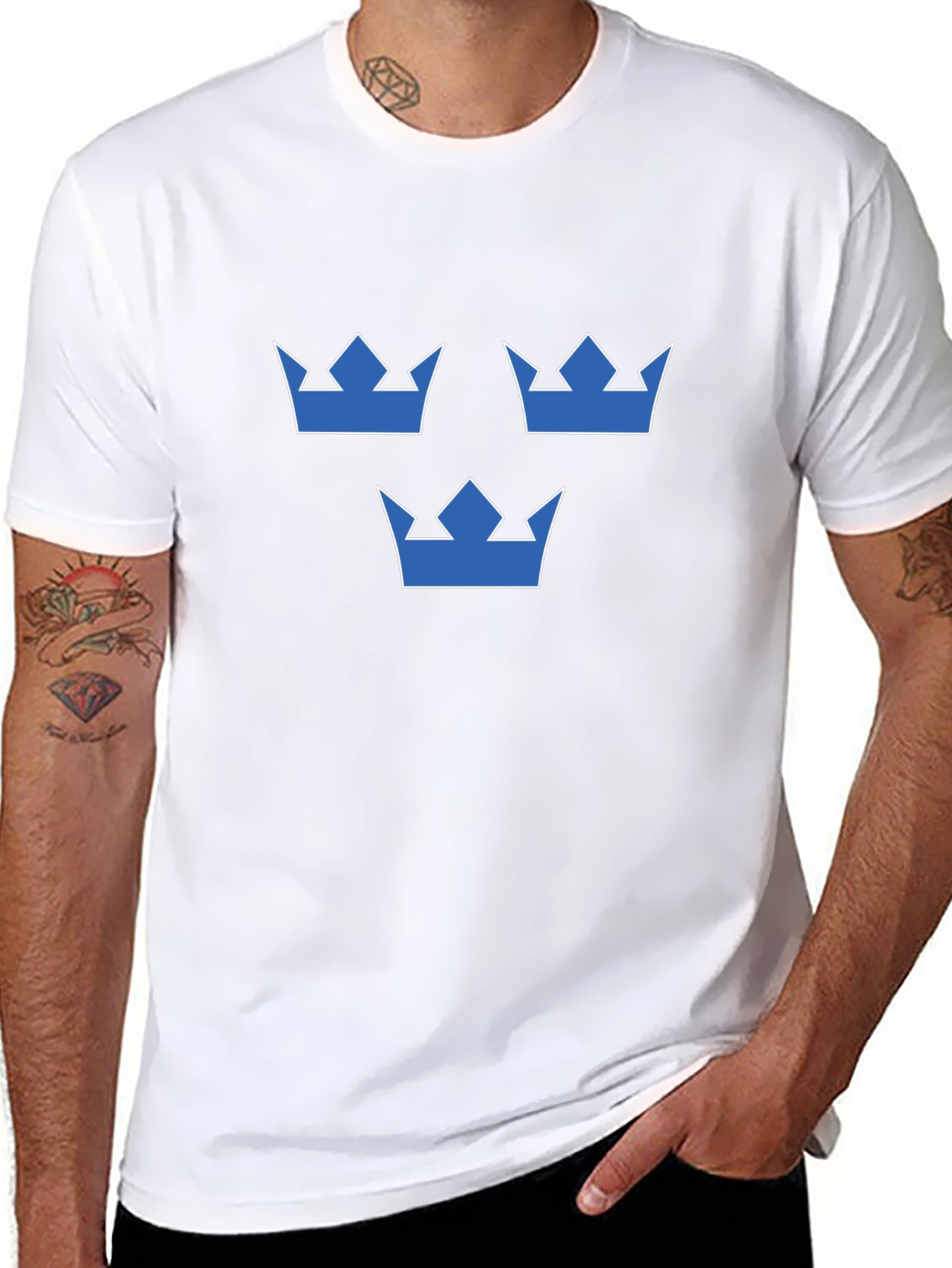Sweden Three Crowns Black T-Shirt