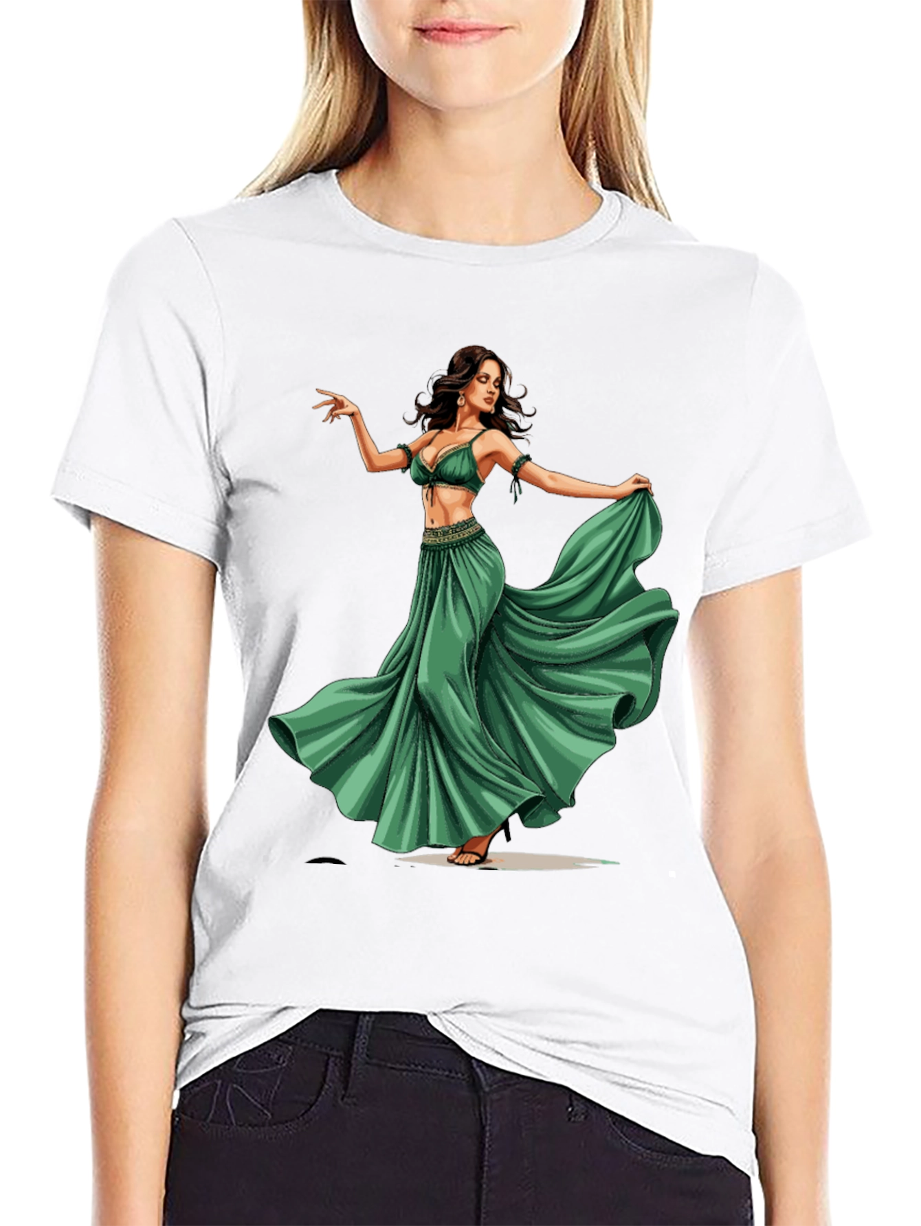 Belly Dancer Graphic Tee - Unique Design