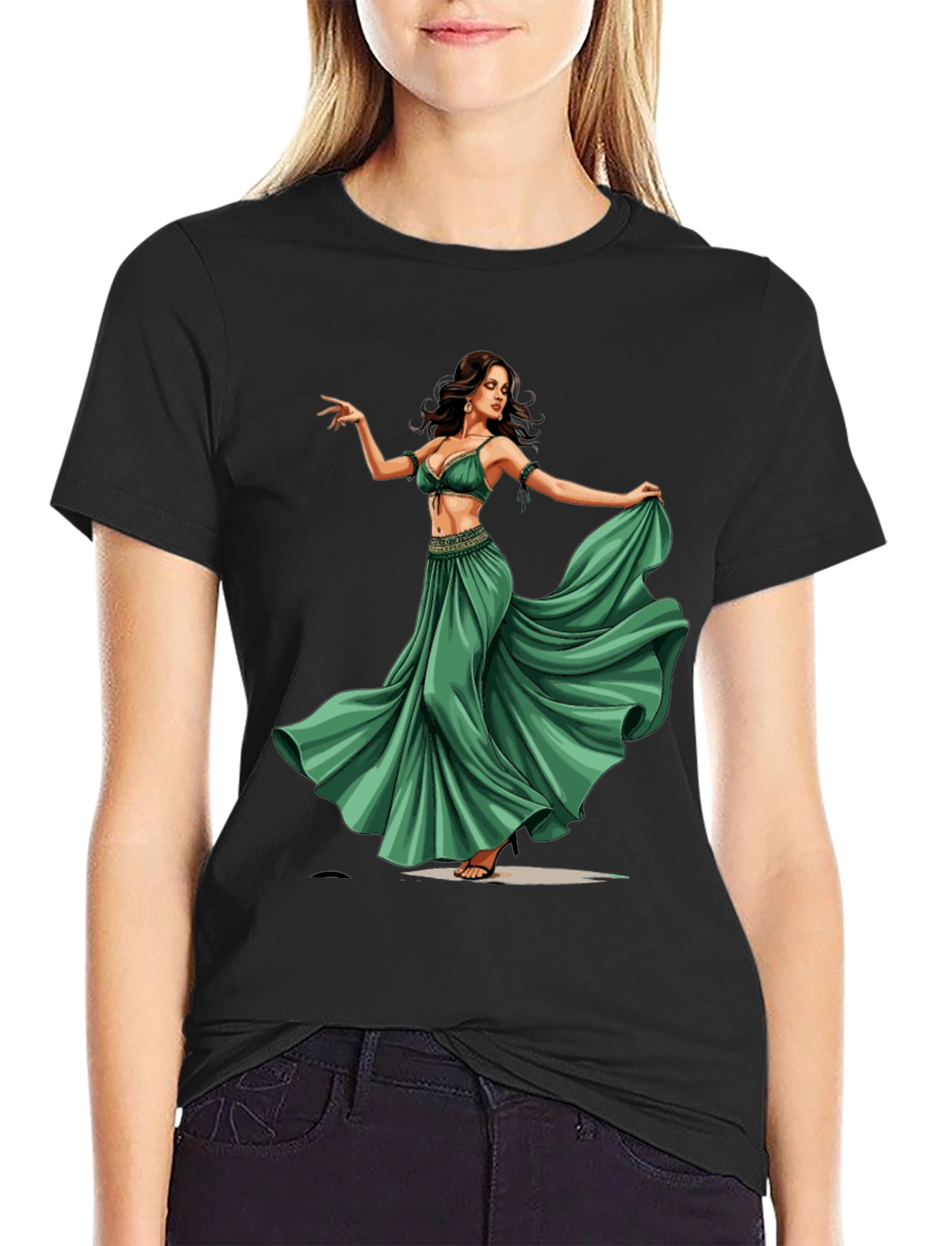 Belly Dancer Graphic Tee - Unique Design