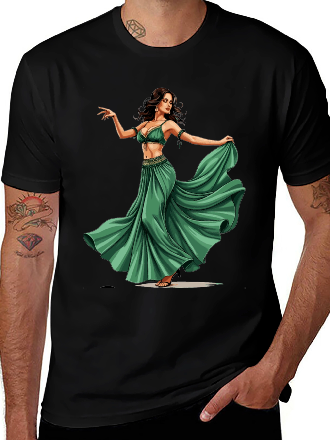 Belly Dancer Graphic Tee - Unique Design