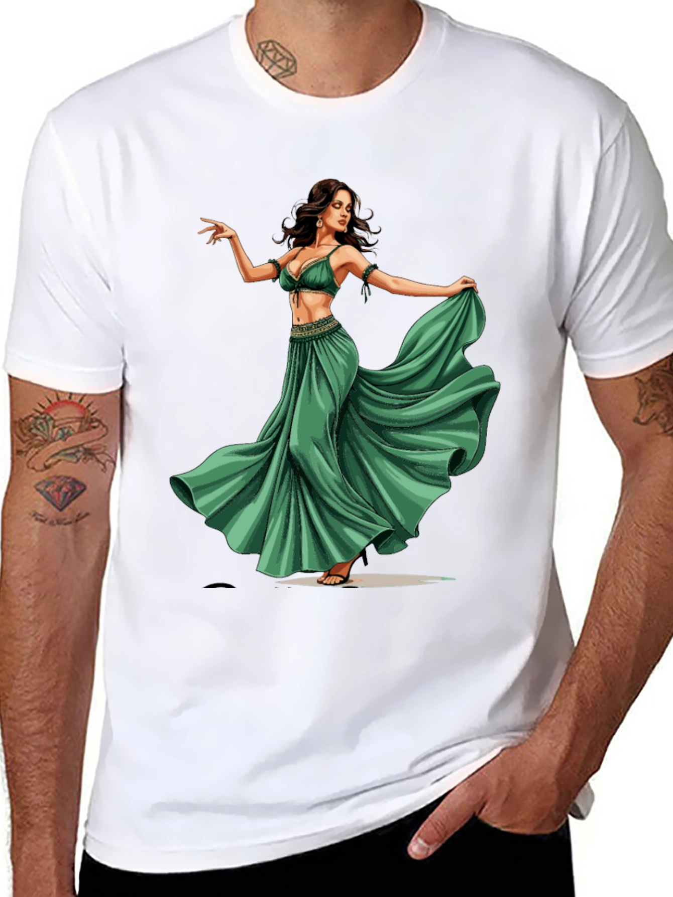 Belly Dancer Graphic Tee - Unique Design