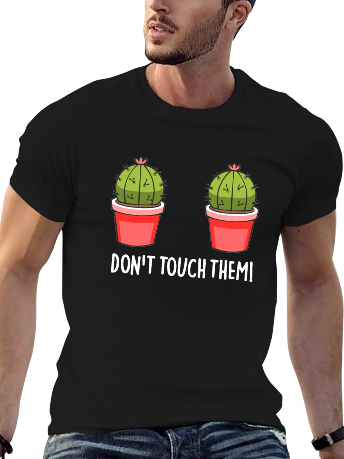 Dont Touch Them Cactus Graphic Tee