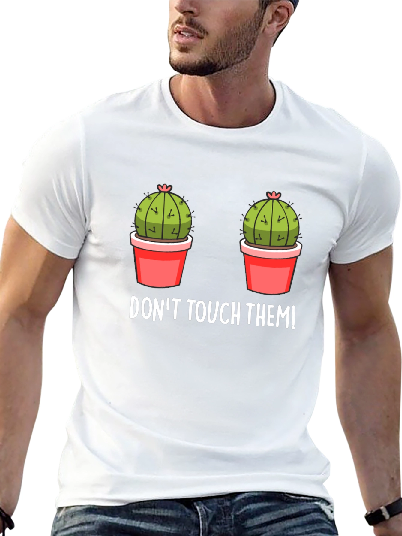 Dont Touch Them Cactus Graphic Tee