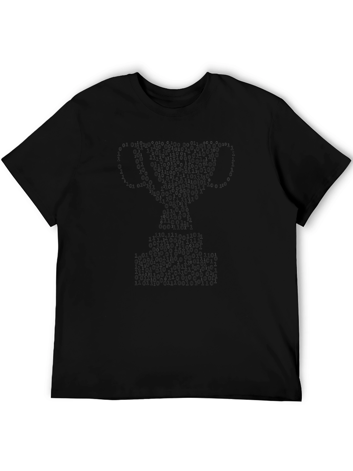 Binary Code Trophy Graphic Tee - Black