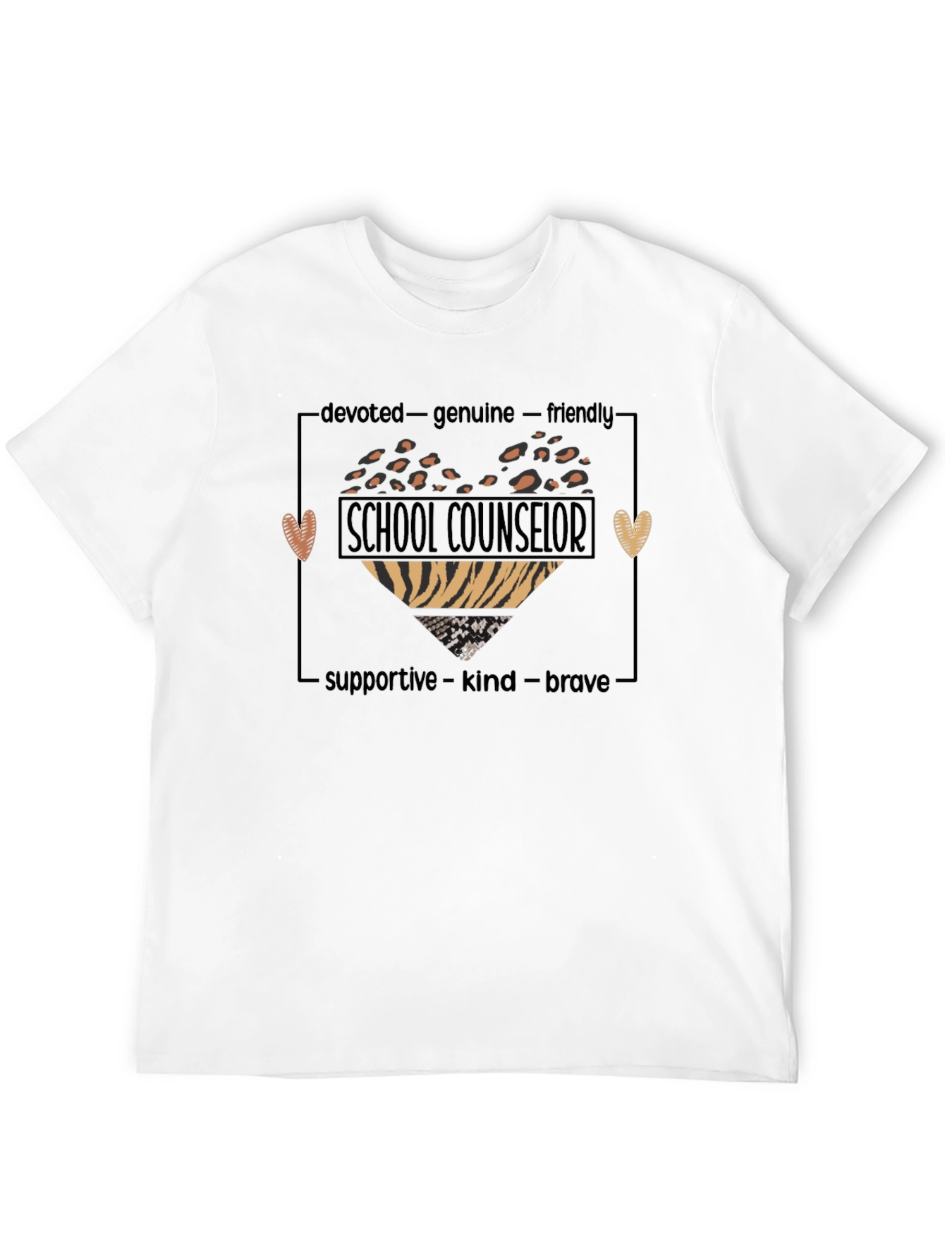 School Counselor Heart Graphic T-Shirt