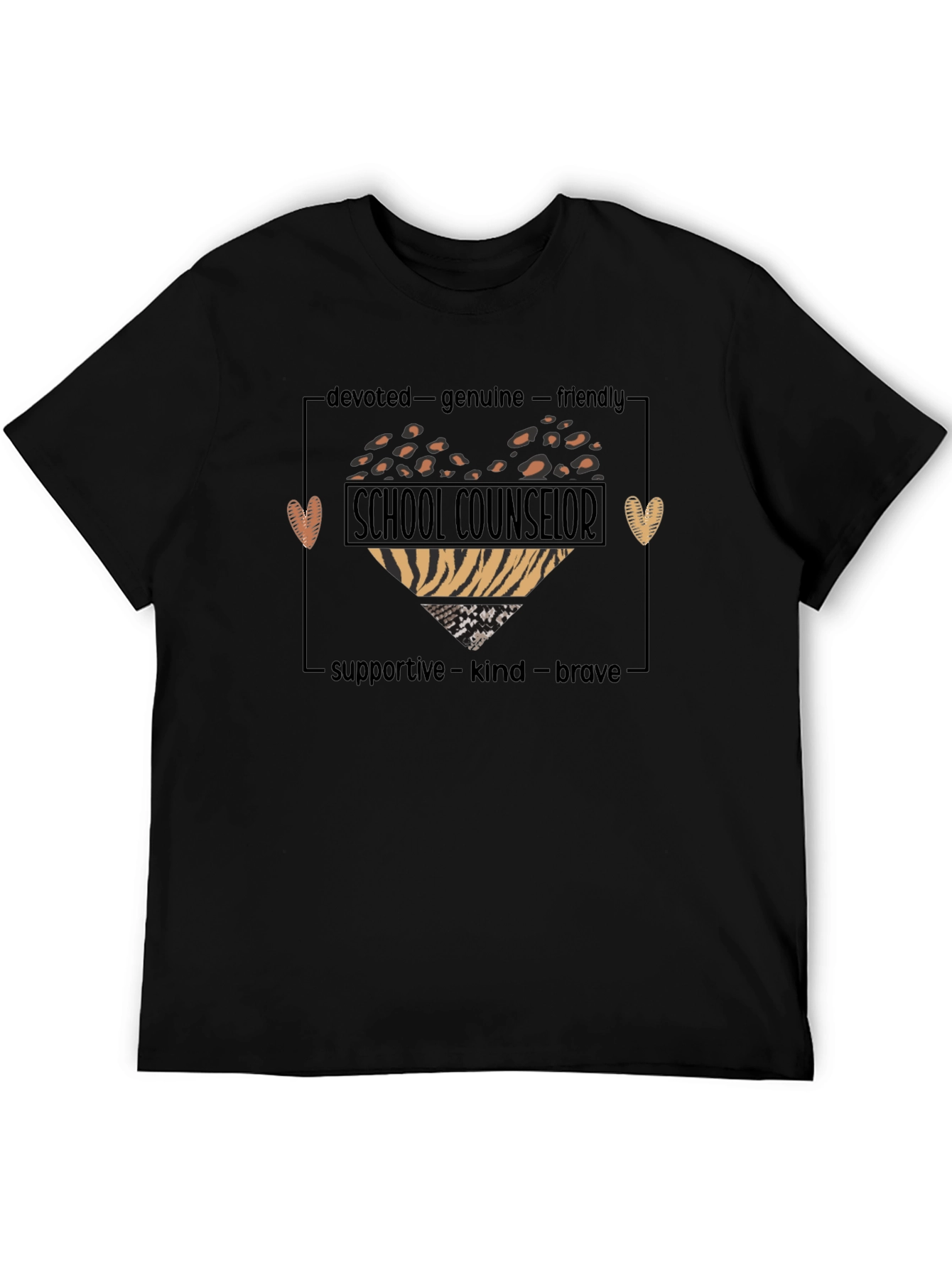 School Counselor Heart Graphic T-Shirt