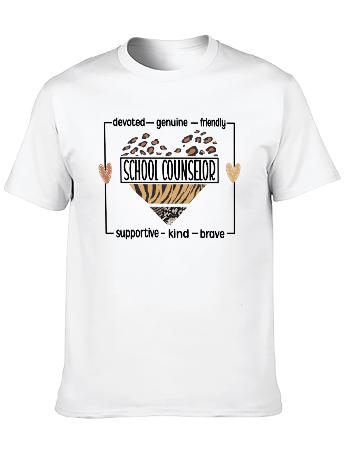 School Counselor Heart Graphic T-Shirt