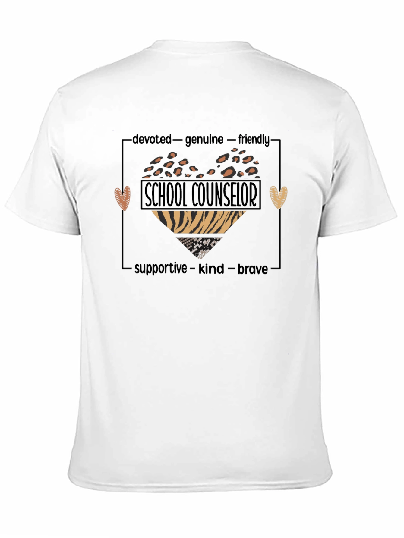School Counselor Heart Graphic T-Shirt