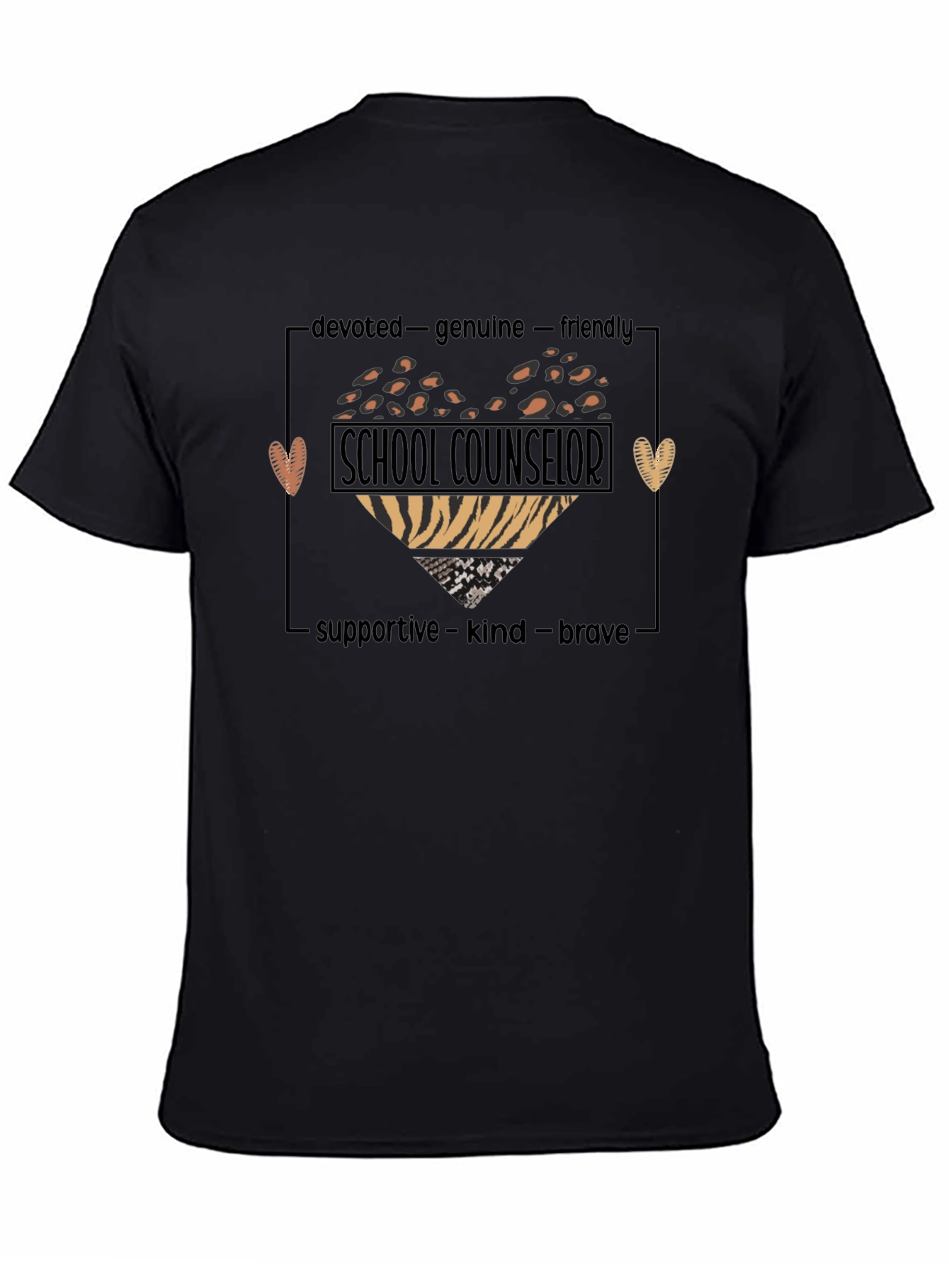 School Counselor Heart Graphic T-Shirt