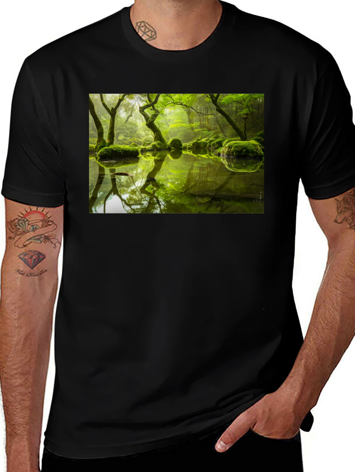 Zen Garden Graphic Tee - Nature Inspired Menswear