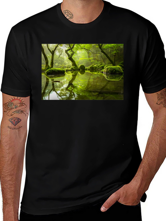 Zen Garden Graphic Tee - Nature Inspired Menswear
