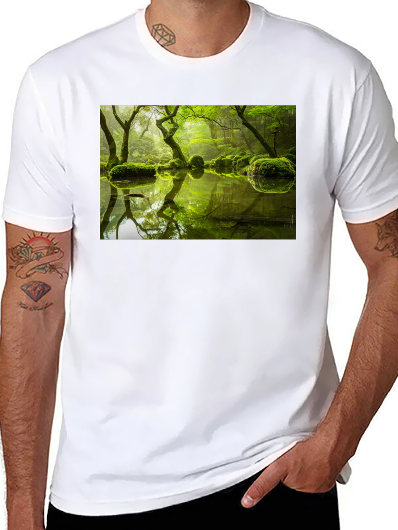 Zen Garden Graphic Tee - Nature Inspired Menswear