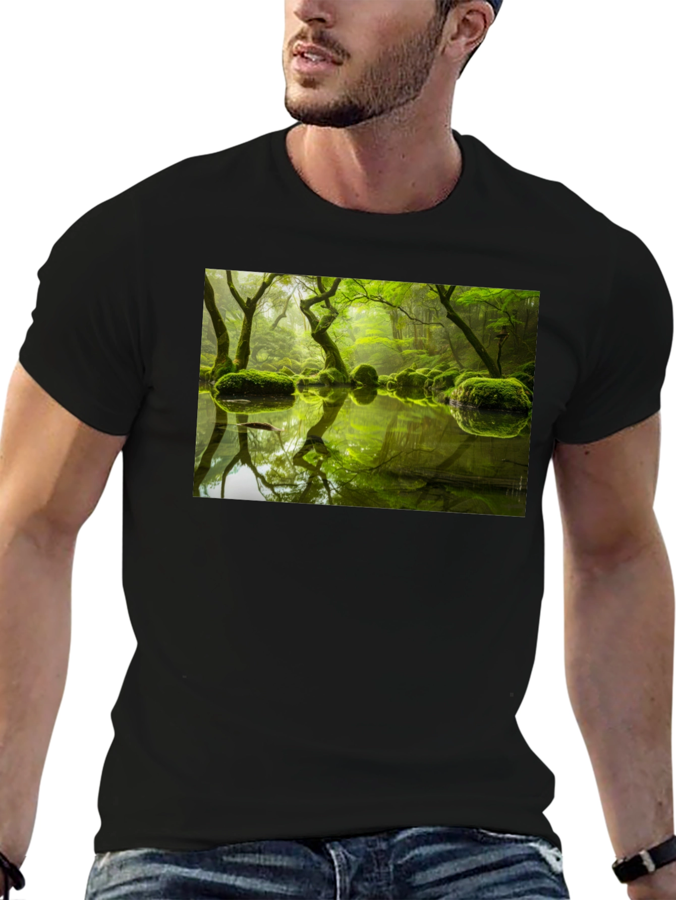 Zen Garden Graphic Tee - Nature Inspired Menswear