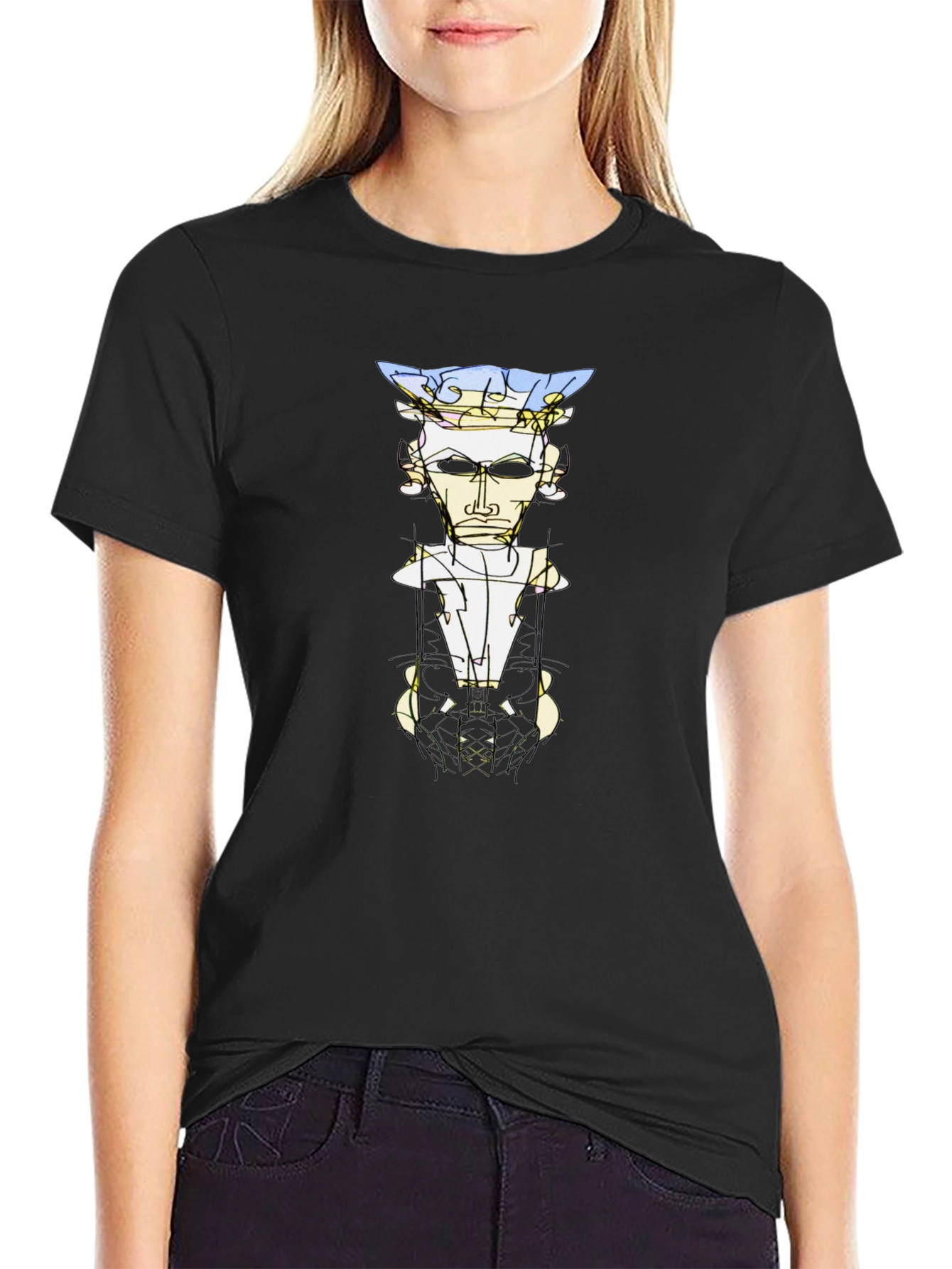 Abstract Figure Graphic Tee - Unisex